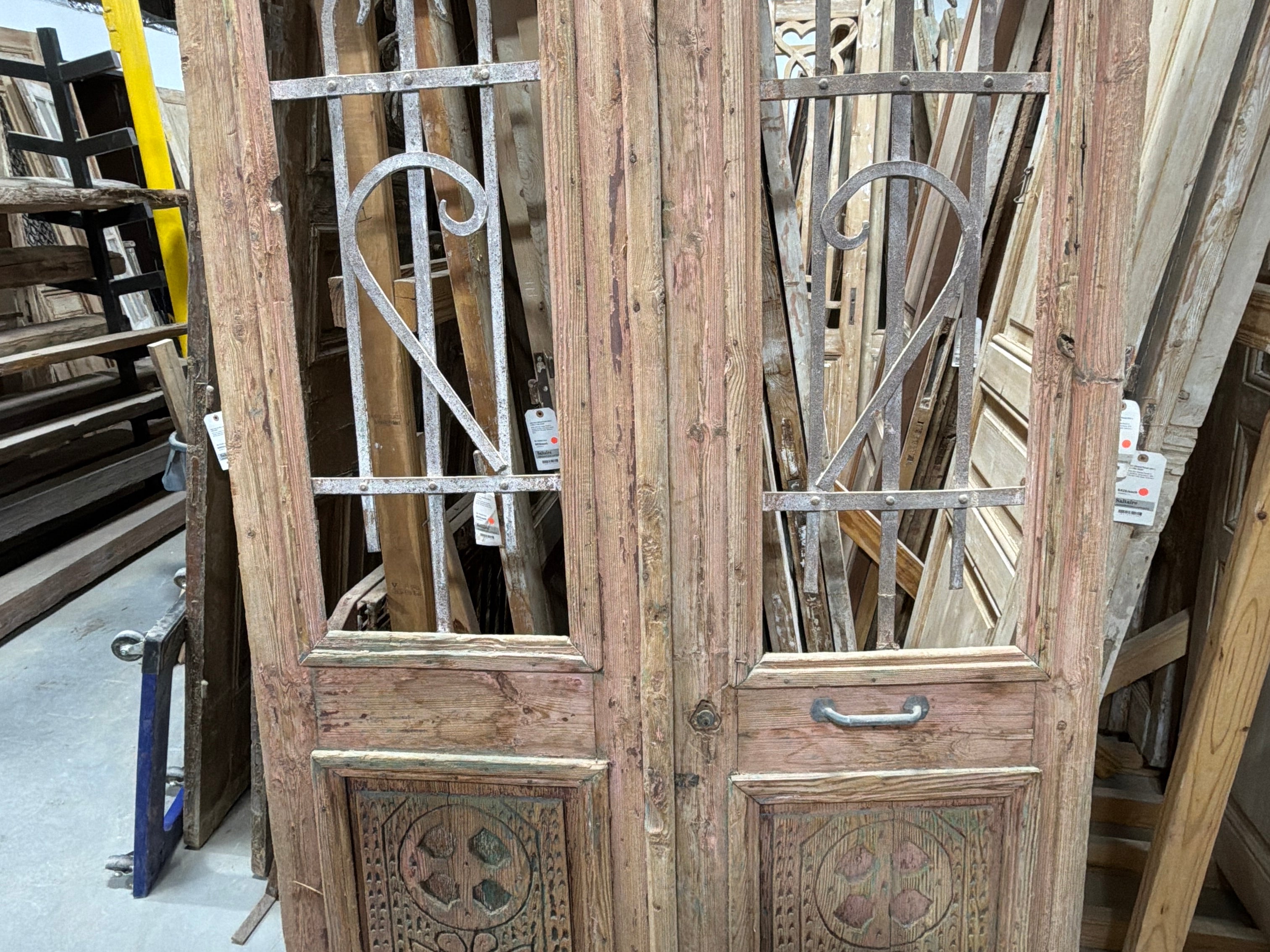 Doors with Iron 51in x 88in x 1.75in #1257 - Saltaire Antiques