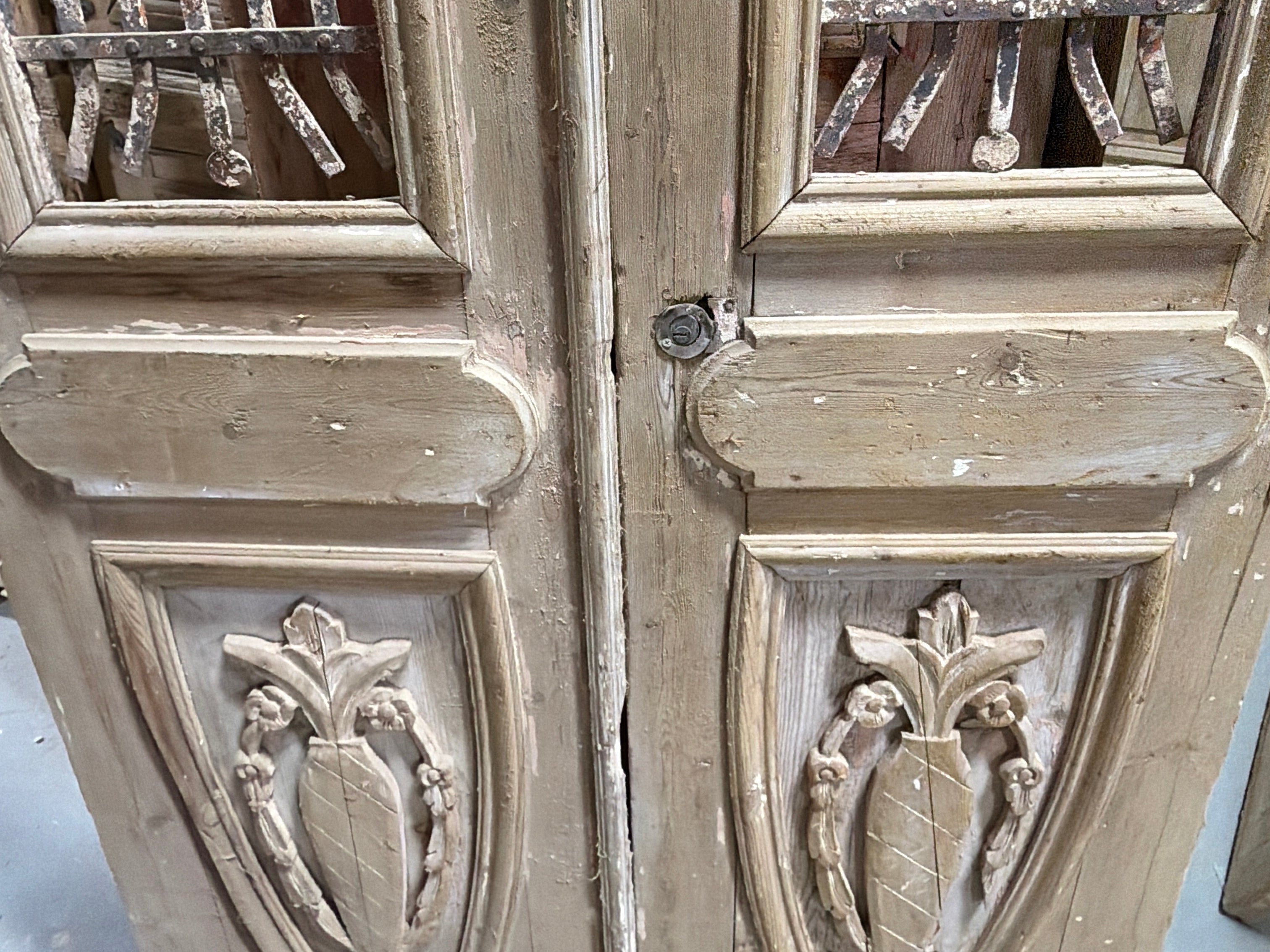Doors with Iron 44in x 95in x 1.75in #1251 - Saltaire Antiques