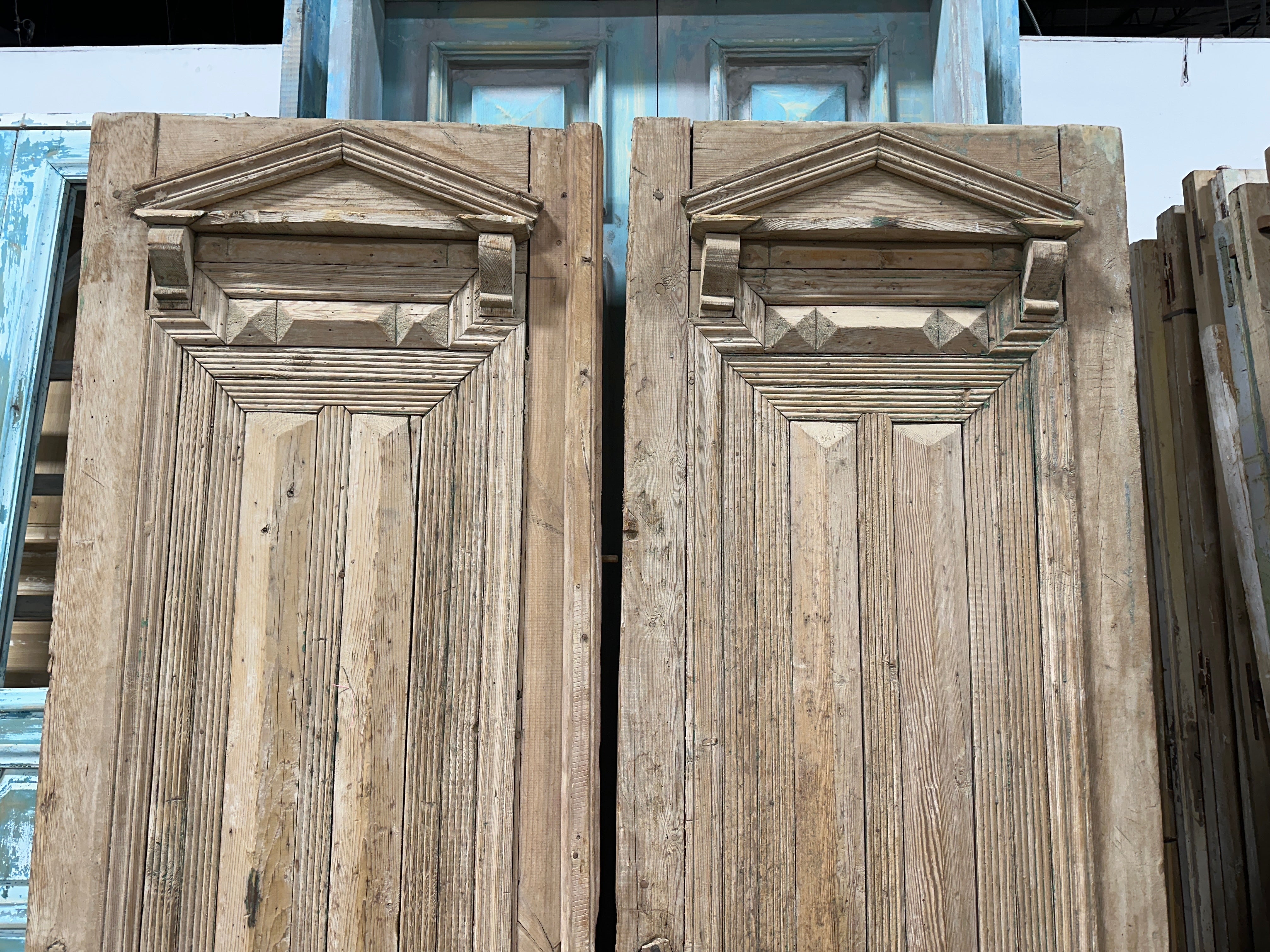 Solid Door (Carved) 56in x 89.5in x 1.75in #914 - Saltaire Antiques