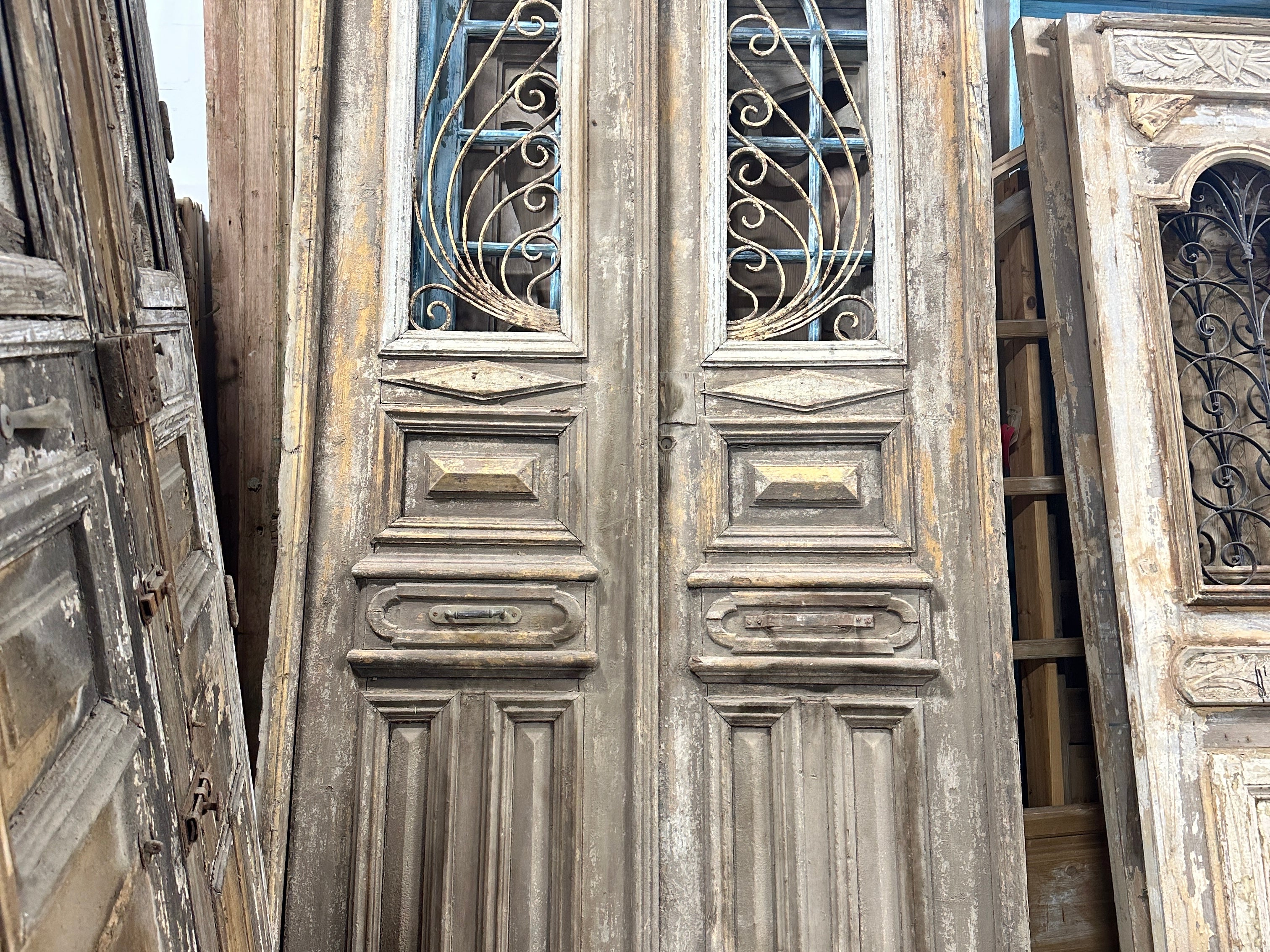 Doors with Iron 55in x 126in x 1.75in #1031 - Saltaire Antiques
