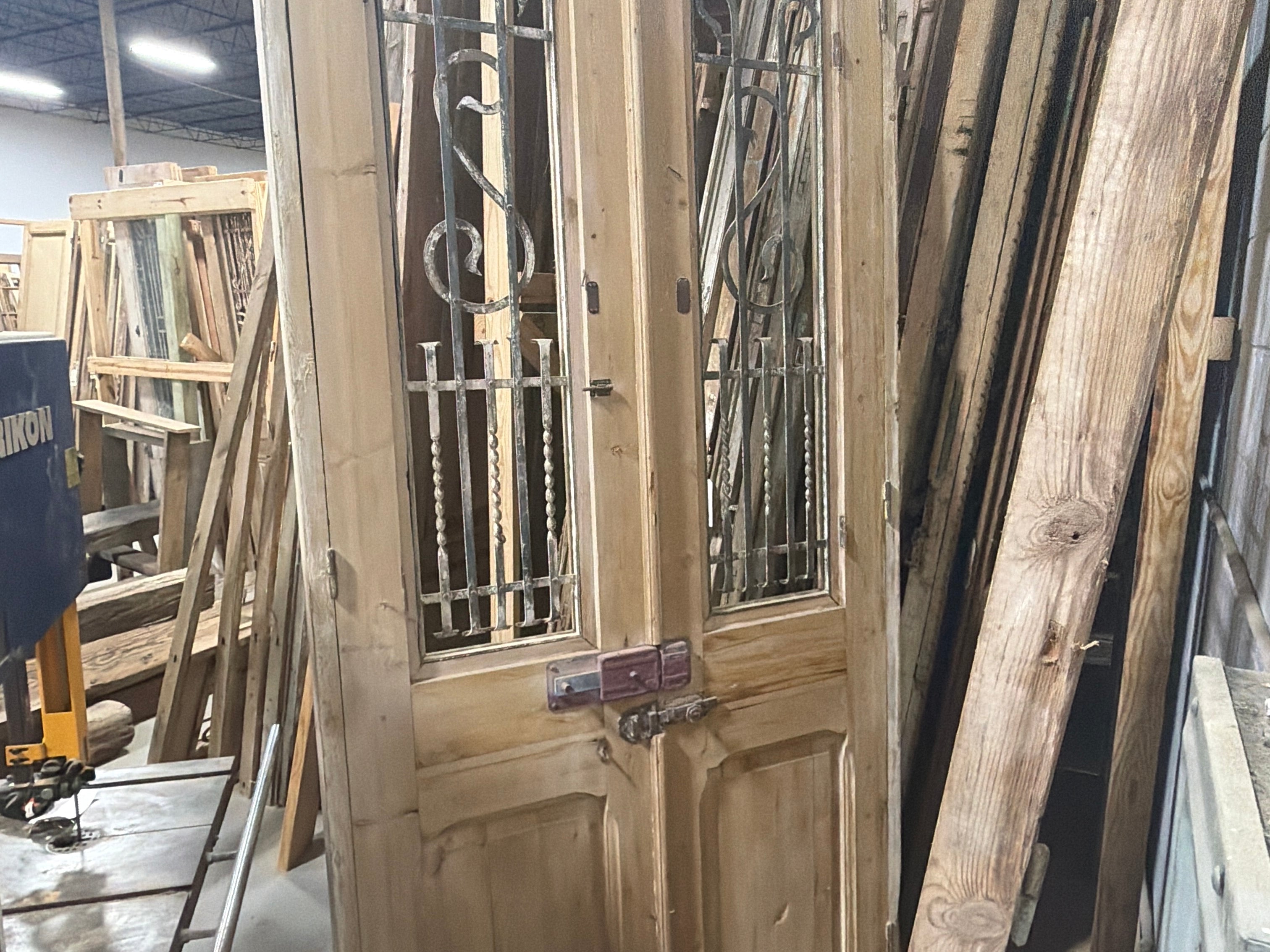 Doors with Iron 43in x 100in x 1.75in #1216 - Saltaire Antiques