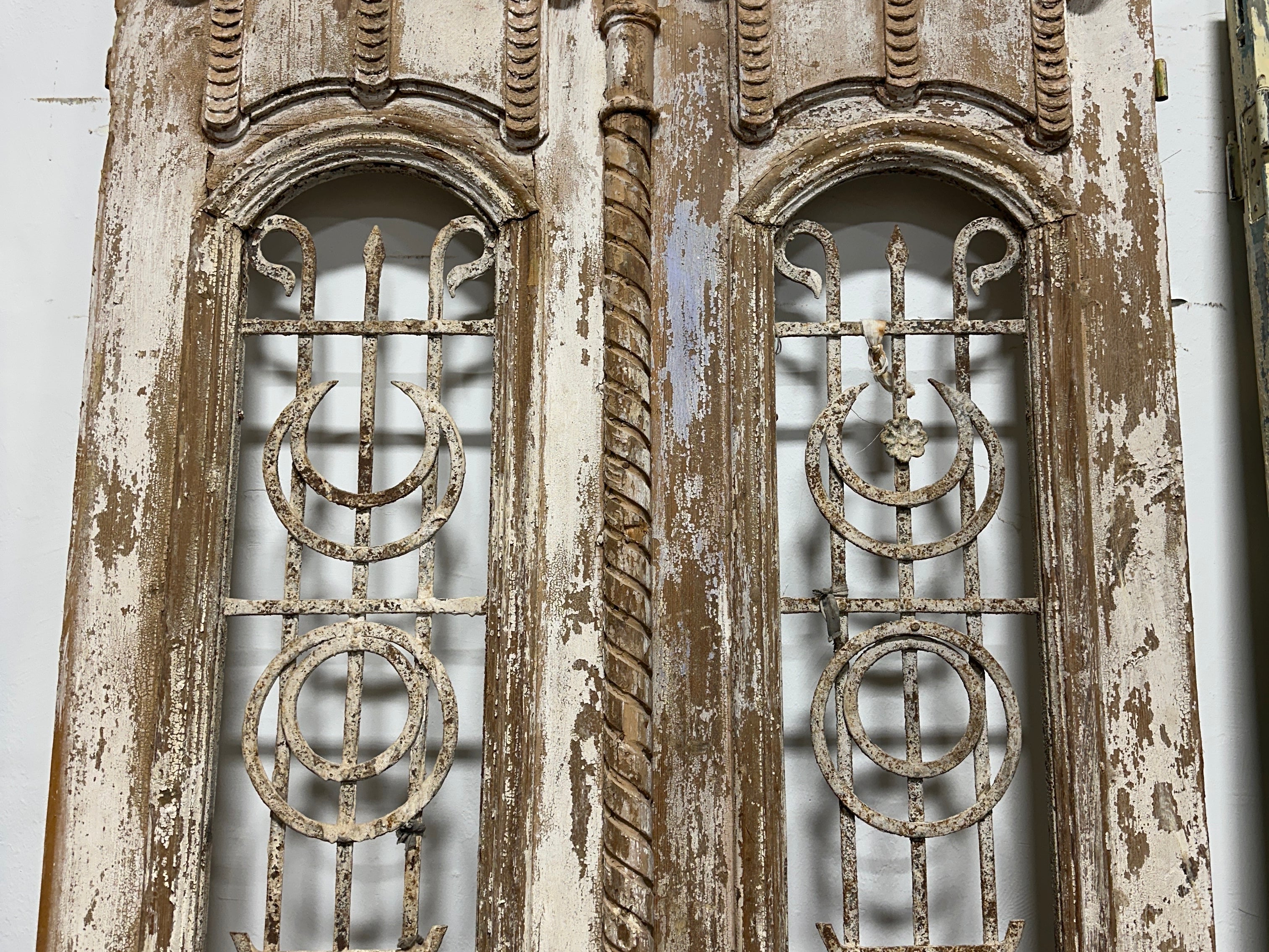 Doors with Iron 42in x 99in x 1.75in #1113 - Saltaire Antiques