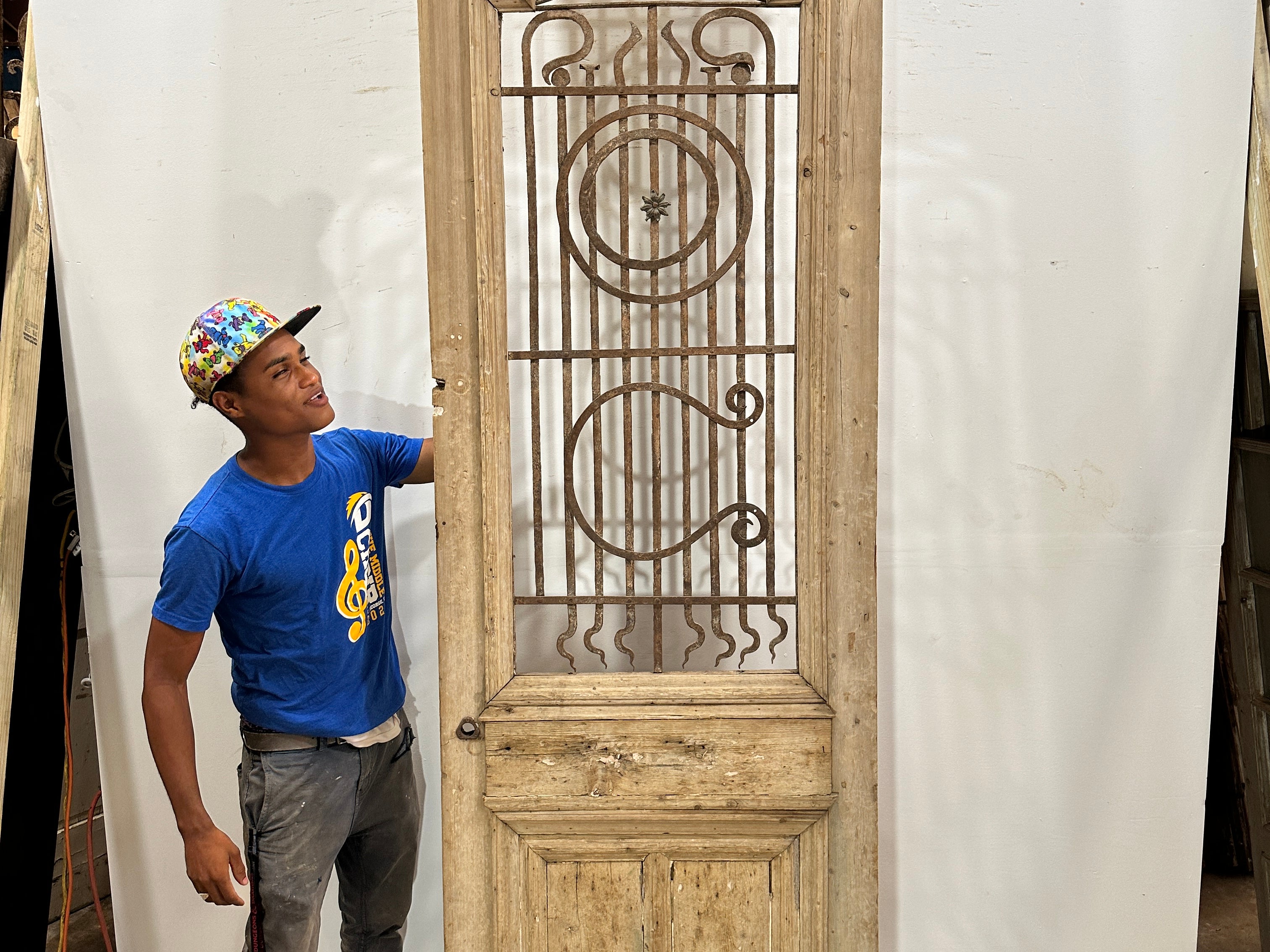 Doors with Iron 64in x 102in x 1.75in #171 - Saltaire Antiques