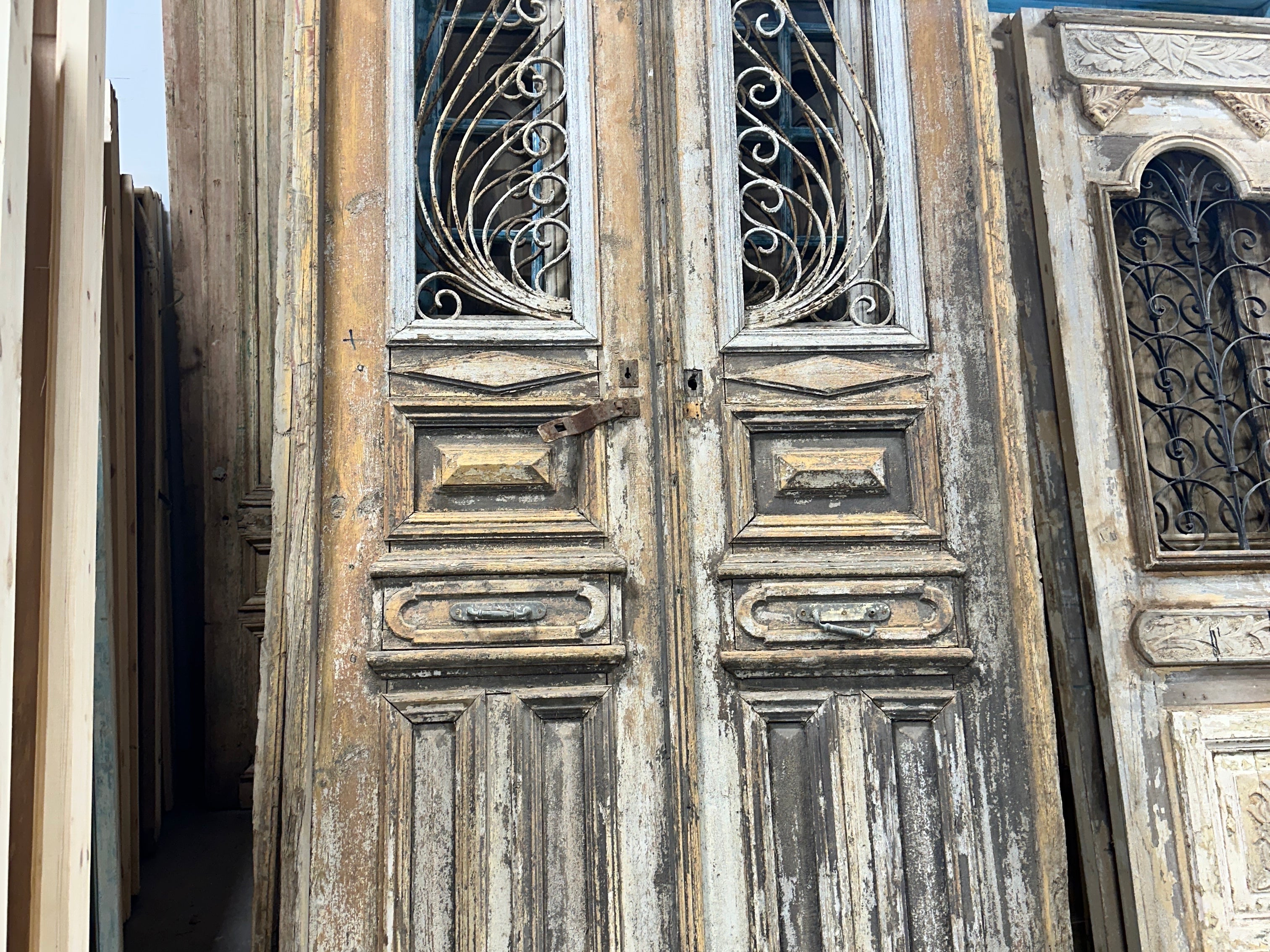 Doors with Iron 55in x 126in x 1.75in #1031 - Saltaire Antiques