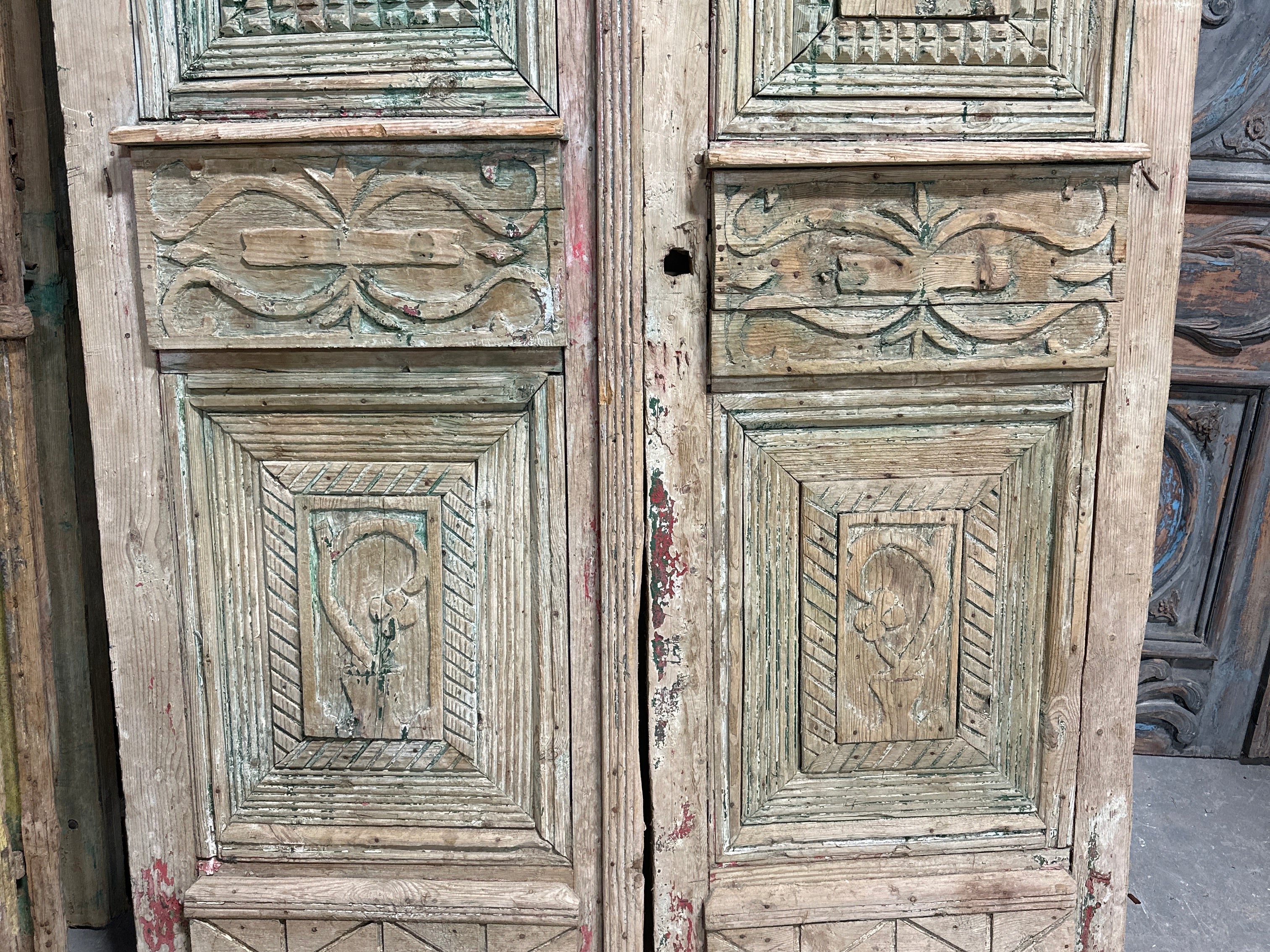 Solid Door (Carved) 60in x 105in x 1.75in #1124 - Saltaire Antiques