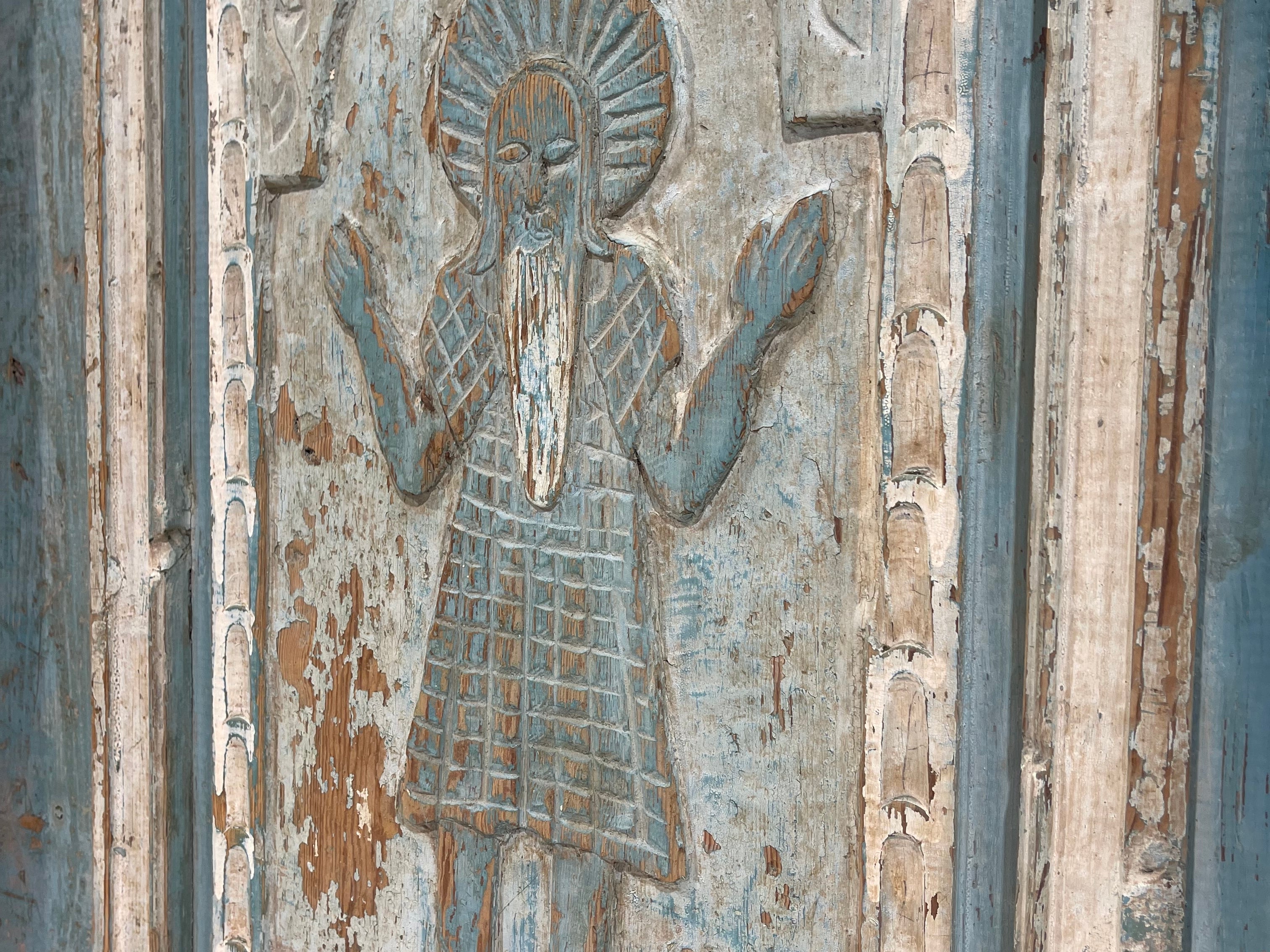 Solid Door (Carved) 55.5in x 99.5in x 1.75in #630 - Saltaire Antiques