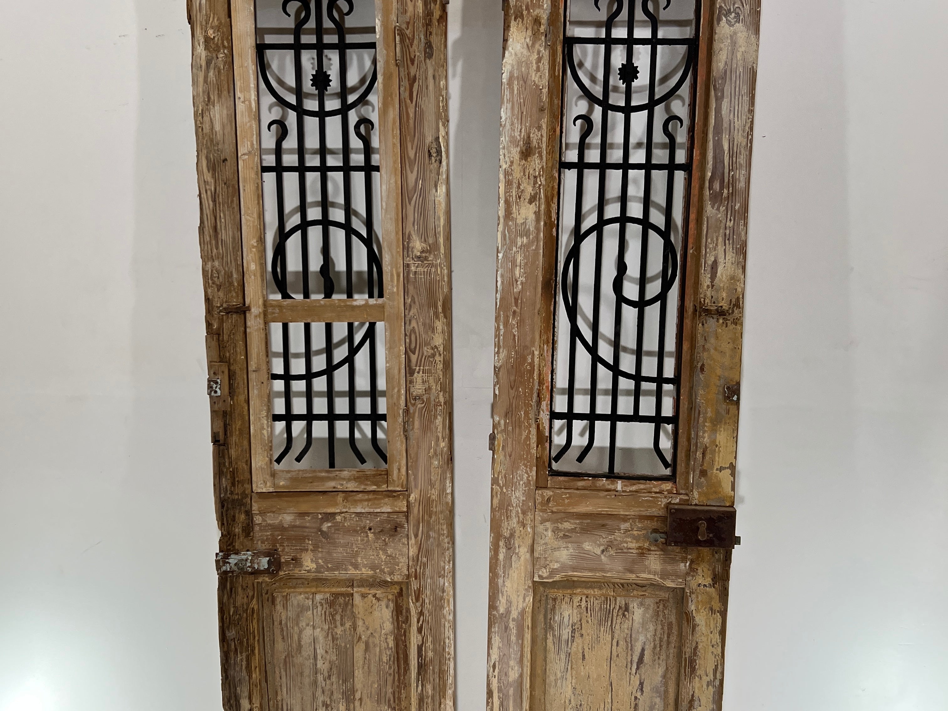 Doors with Iron 41in x 92in x 1.75in #345 - Saltaire Antiques