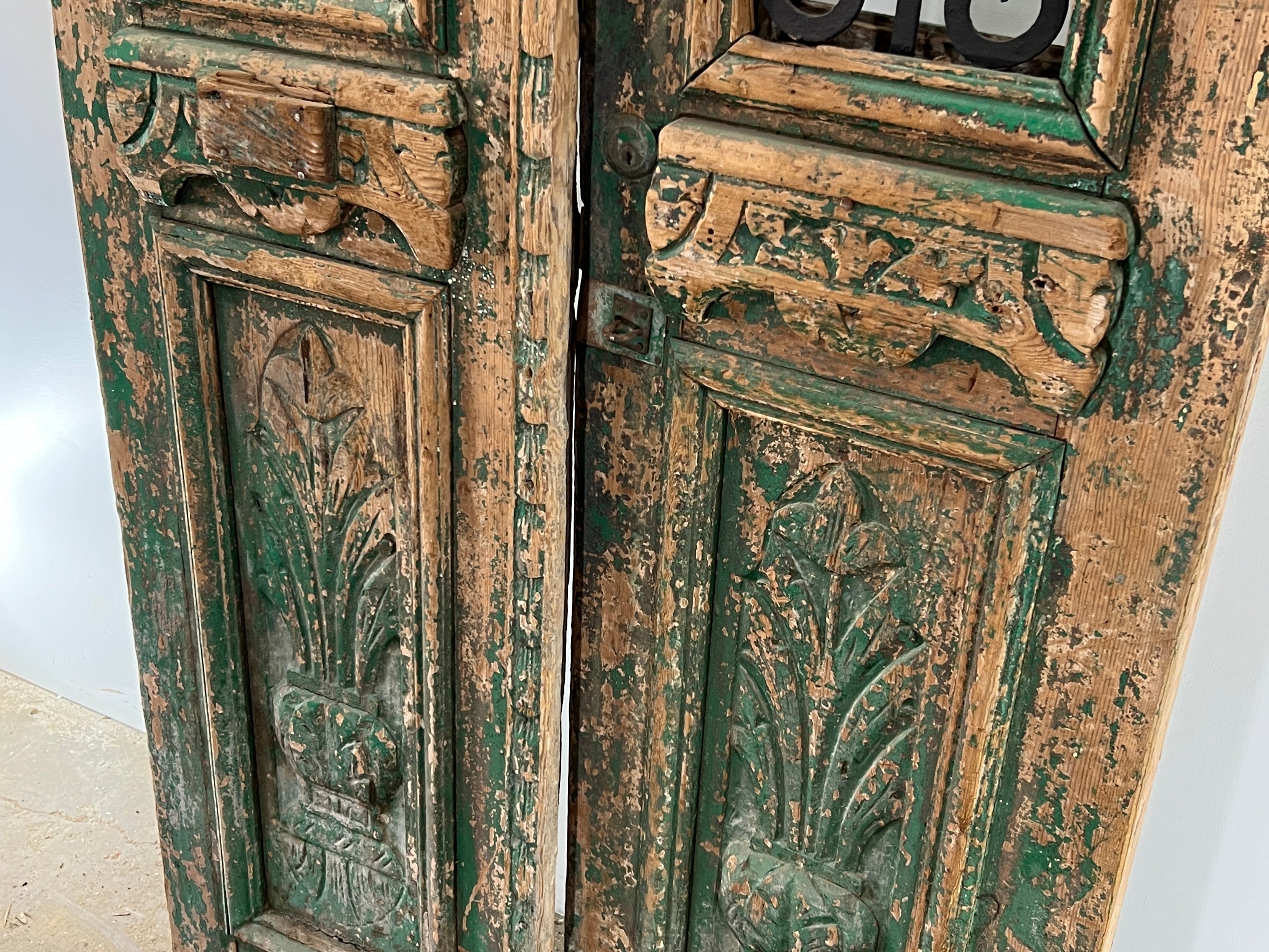 Doors with Iron 39in x 96.5in x 1.75in #365 - Saltaire Antiques
