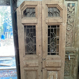 Unusually Shaped Doors with Iron 46in x 92in x 1.75in #281 - Saltaire Antiques