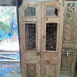 Unusually Shaped Doors with Iron 46in x 92in x 1.75in #281 - Saltaire Antiques
