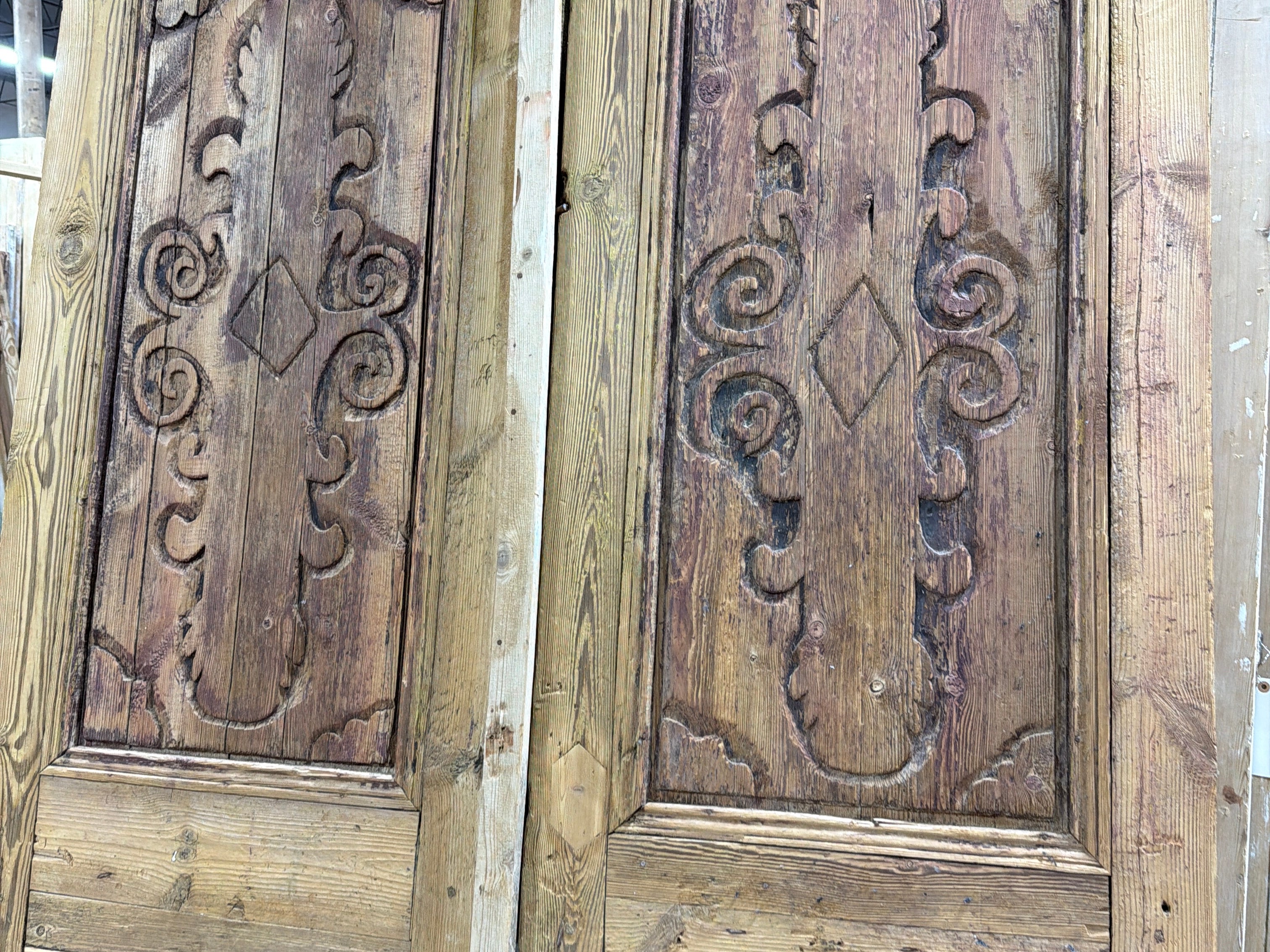 Solid Door (Carved) 60in x 102in x 2.25in #1215 - Saltaire Antiques