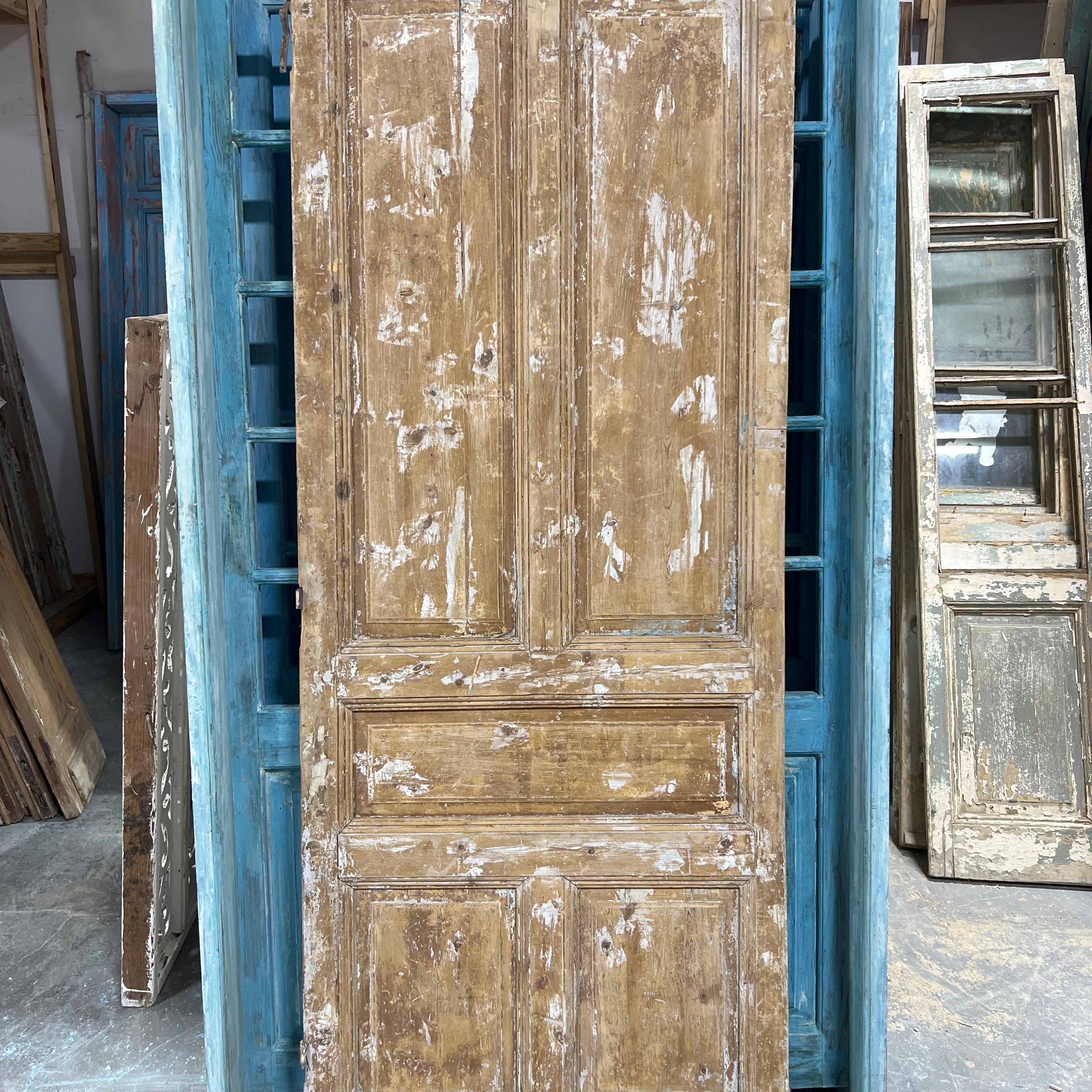 Solid Door (Raised Panel) 35in x 91.5in x 1.75in #1053 - Saltaire Antiques