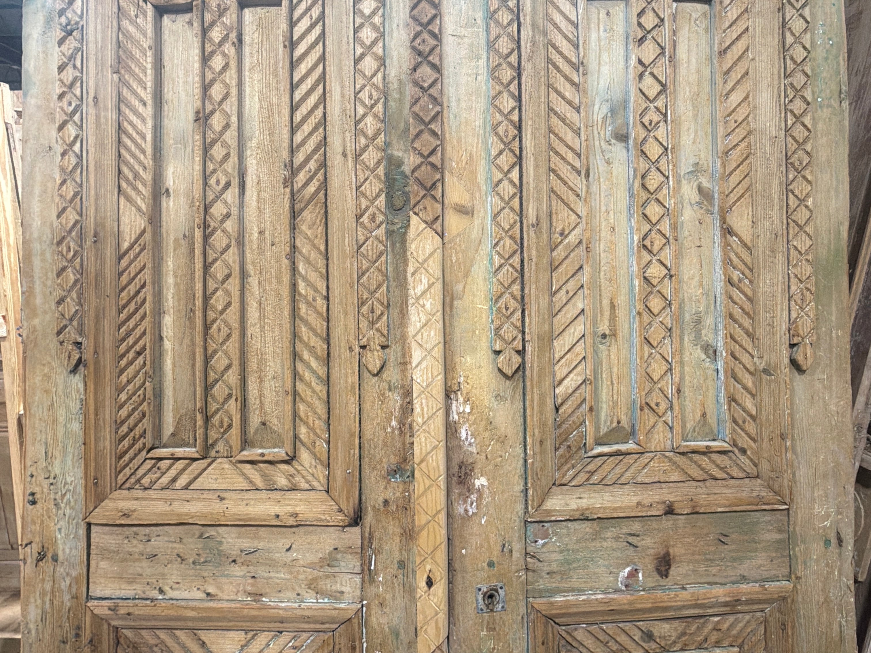 Solid Door (Carved) 50in x 94.5in x 1.75in #1211 - Saltaire Antiques