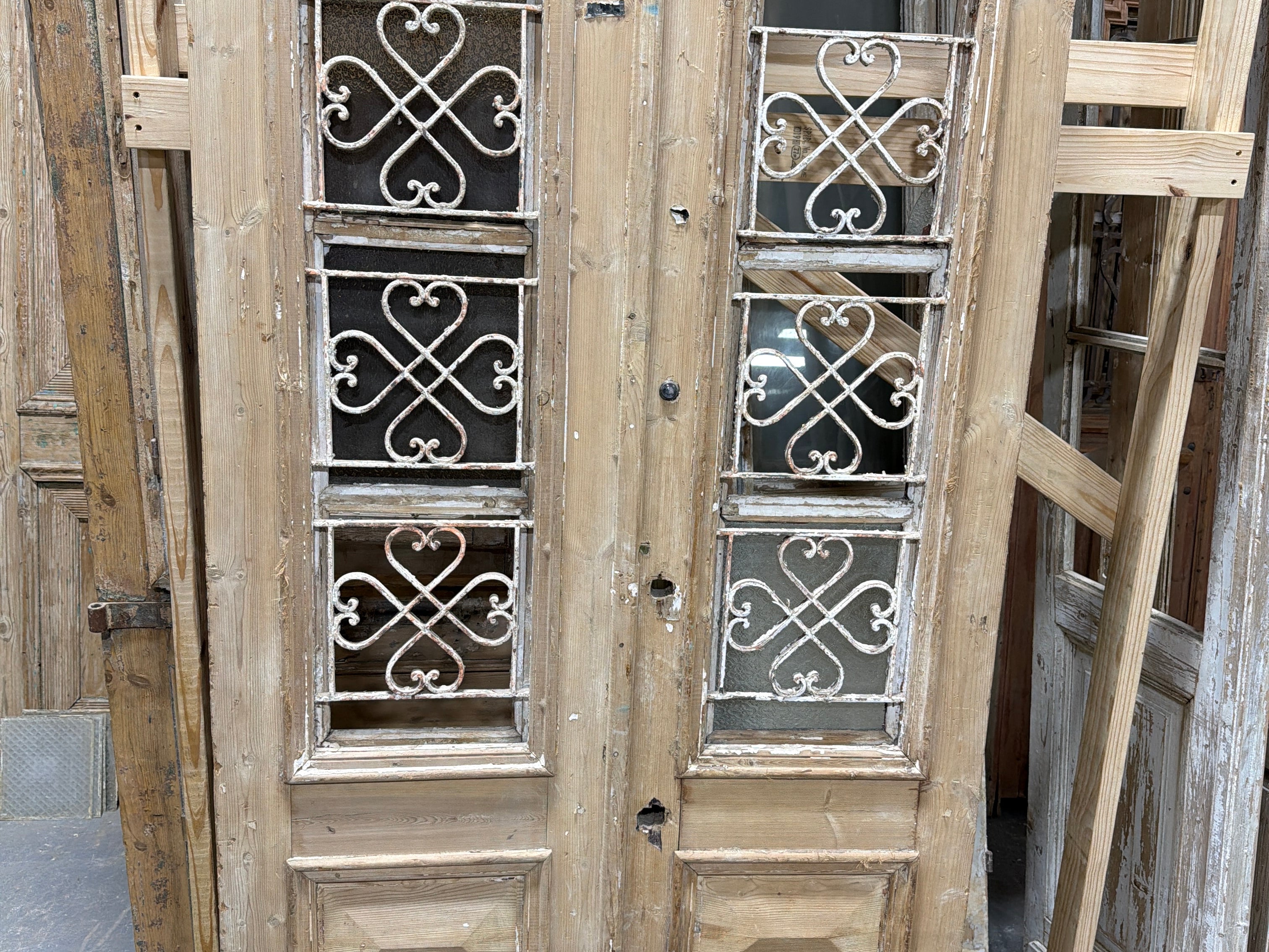 Doors with Iron 44in x 85in x 1.875in #1242 - Saltaire Antiques