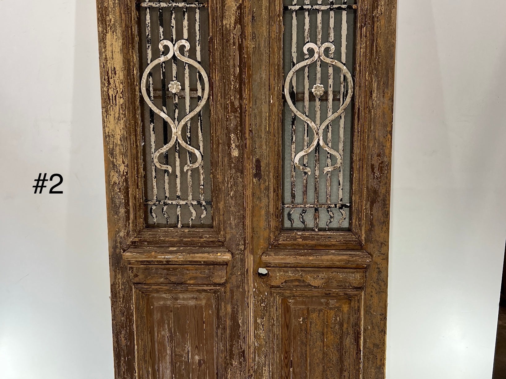 Doors with Iron 43in x 90in x 1.75in #356 - Saltaire Antiques