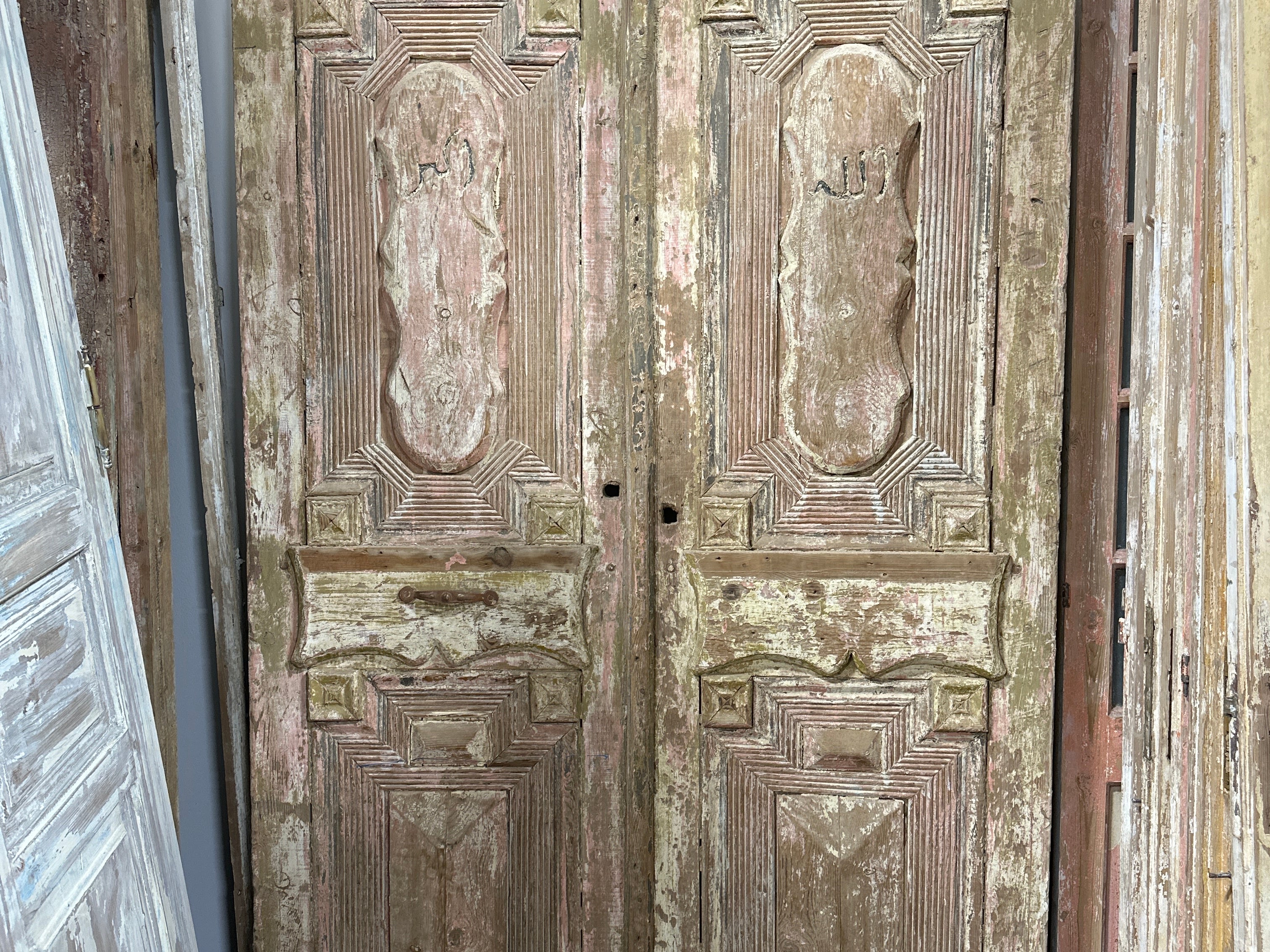 Solid Door (Carved) 55in x 94in x 1.75in #924 - Saltaire Antiques