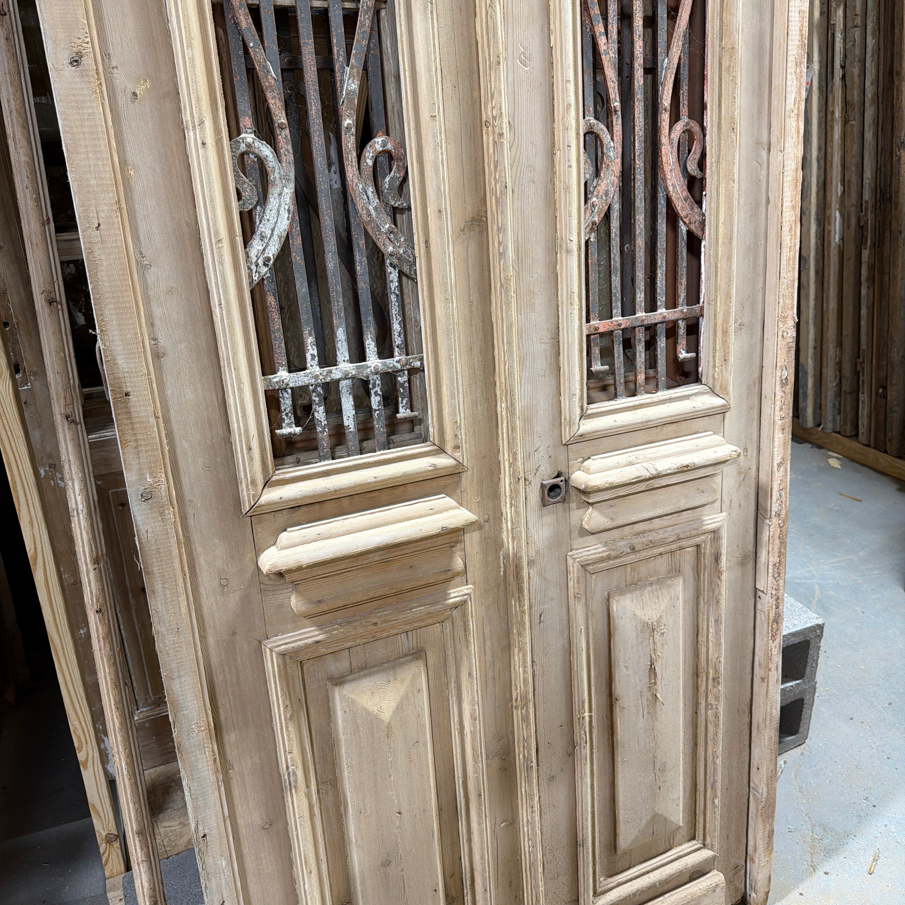 Doors with Iron 41in x 121in x 1.75in #1227 - Saltaire Antiques