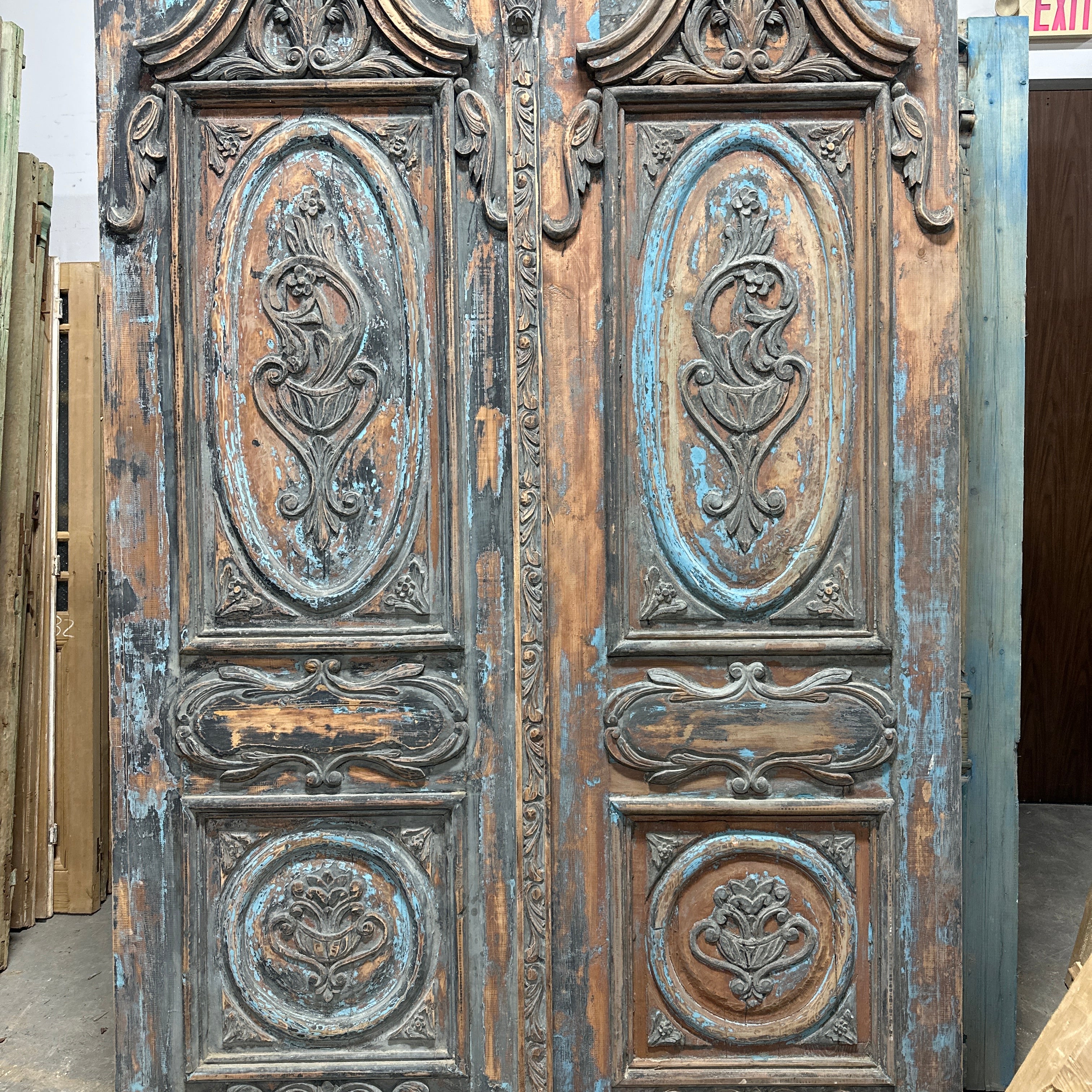 Solid Door (Carved) 72in x 107in x 2.375in #1123 - Saltaire Antiques