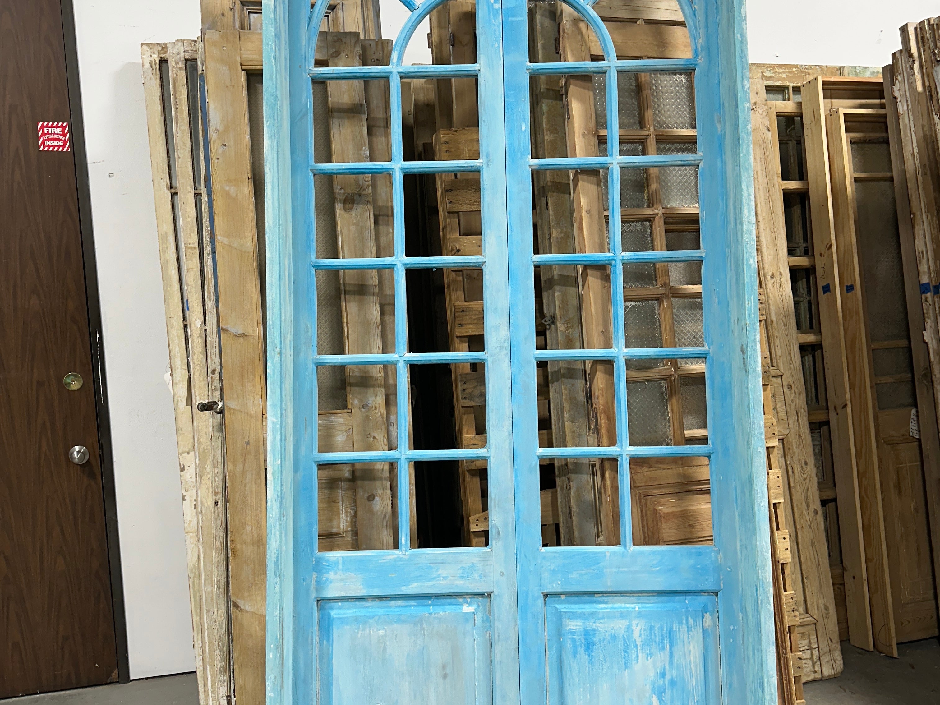 Arched Doors with Lites 48in x 120in x 1.75in #1063 - Saltaire Antiques