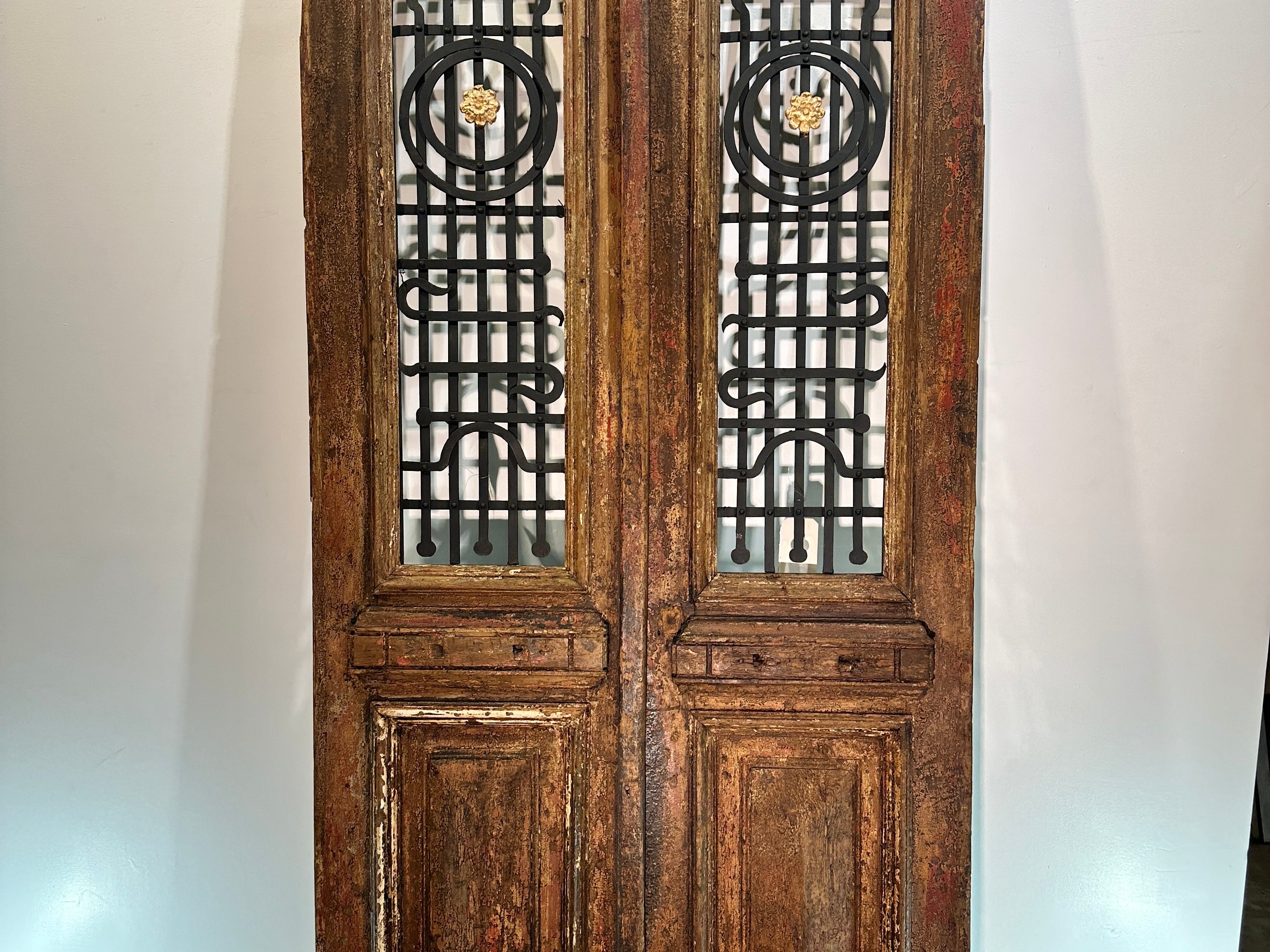 Doors with Iron 42.5in x 101in x 1.75in #360 - Saltaire Antiques