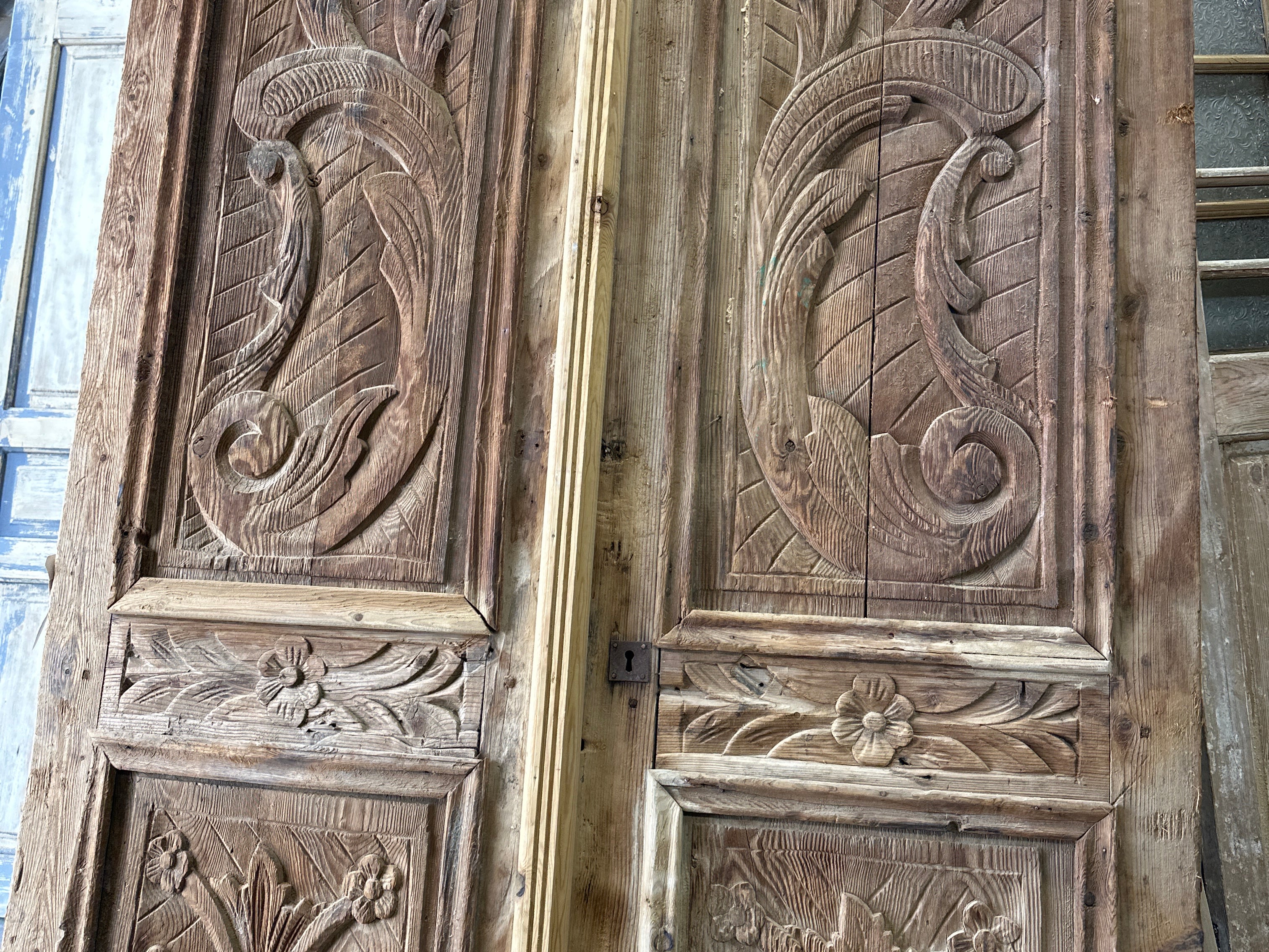 Solid Door (Carved) 51in x 88in x 1.75in #1210 - Saltaire Antiques