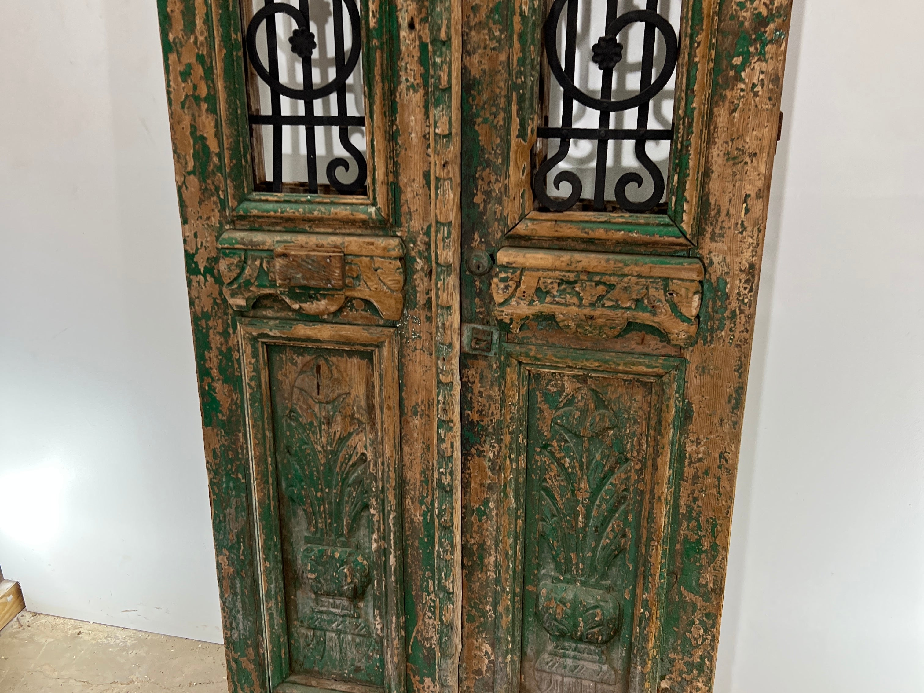 Doors with Iron 39in x 96.5in x 1.75in #365 - Saltaire Antiques
