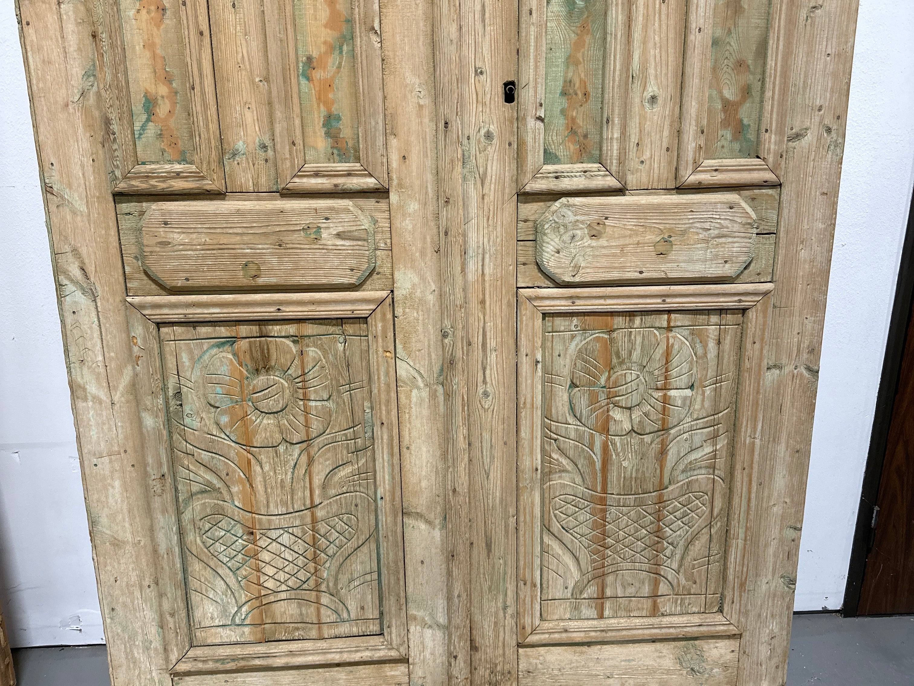 Solid Door (Carved) 62in x 101in x 3.5in #870 - Saltaire Antiques