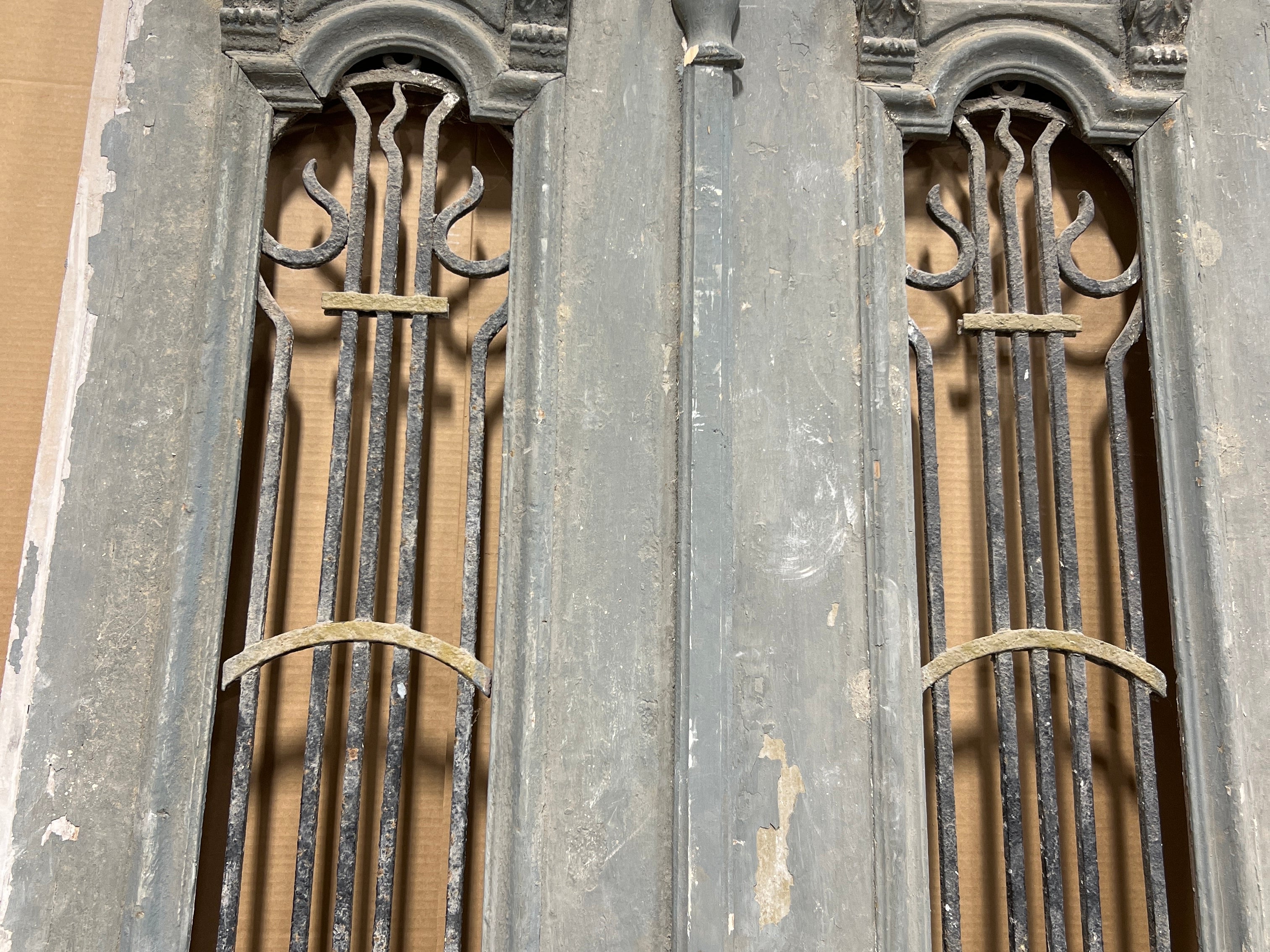 Doors with Iron 48in x 101in x 1.75in #1018 - Saltaire Antiques