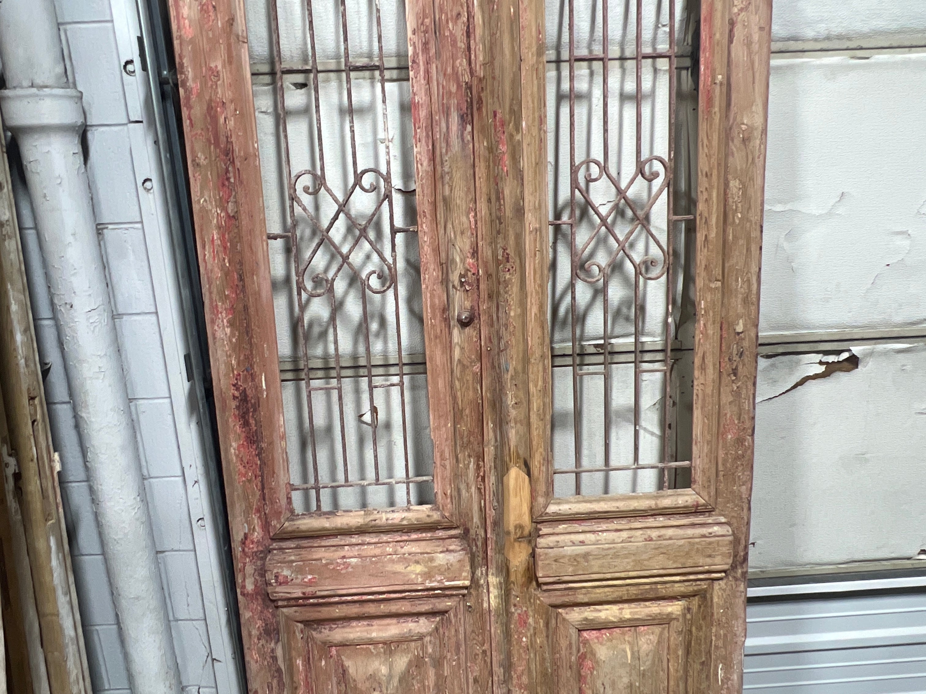 Doors with Iron 43in x 92in x 1.75in #1068 - Saltaire Antiques