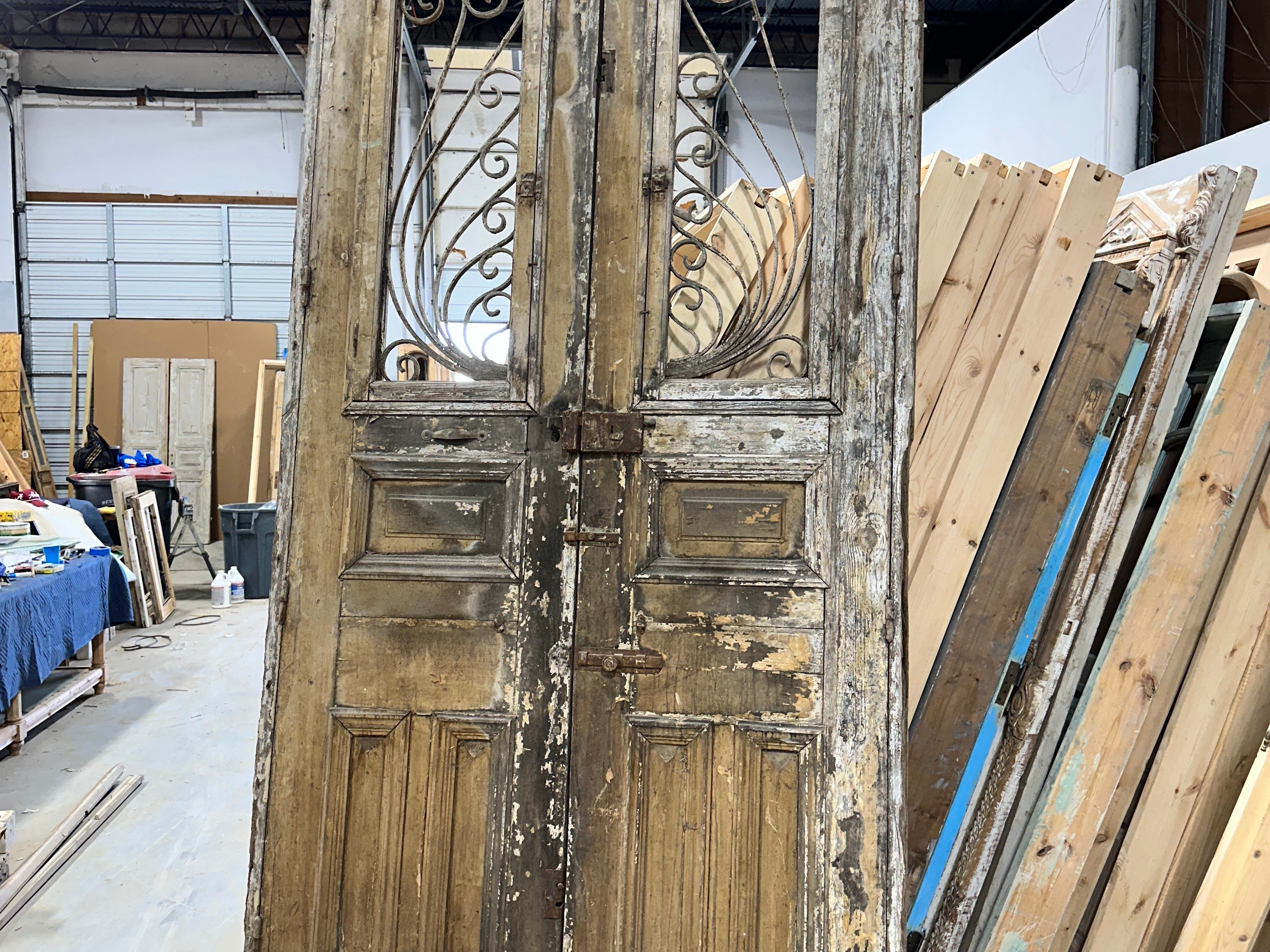 Doors with Iron 55in x 126in x 1.75in #1031 - Saltaire Antiques
