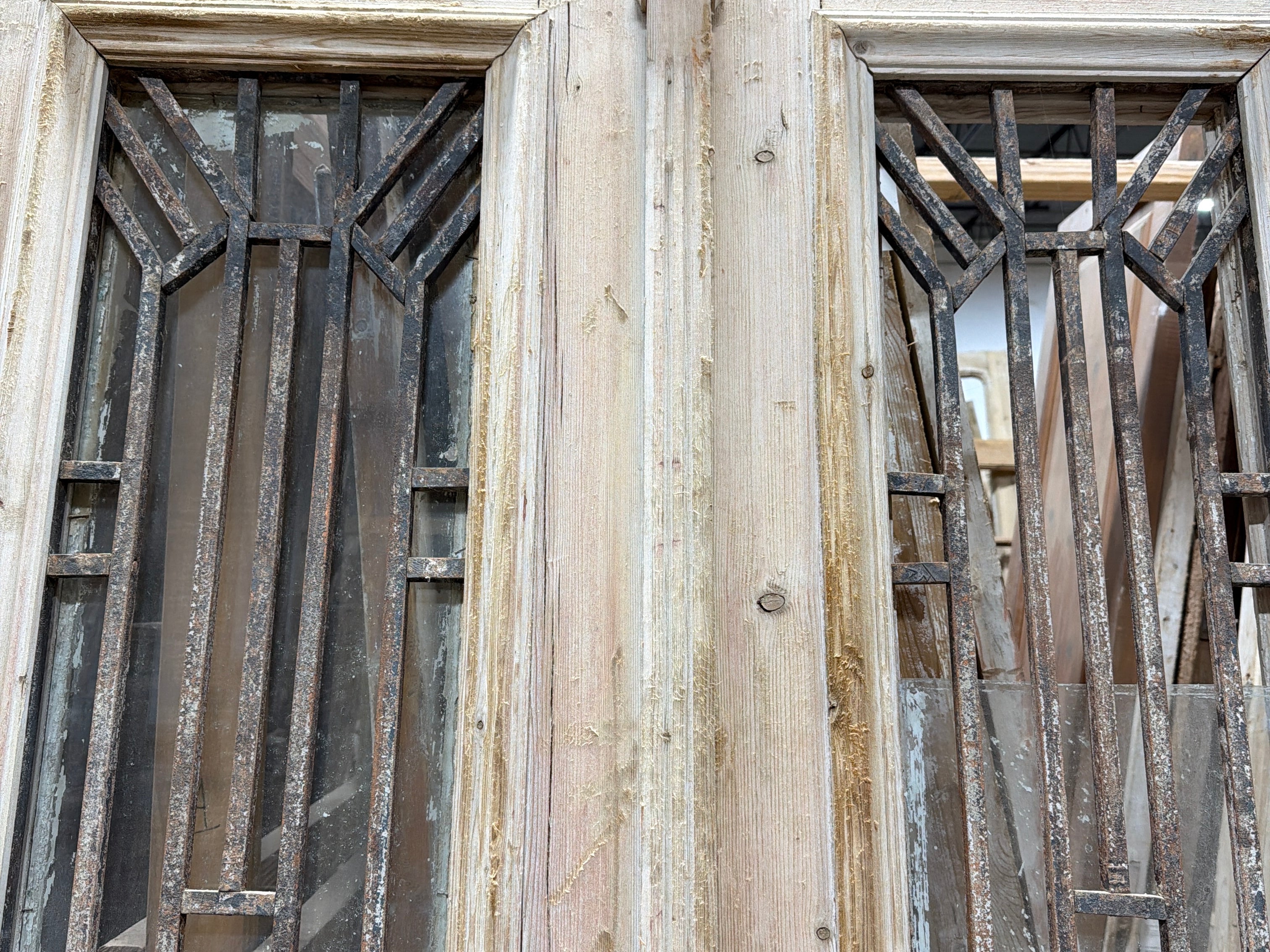 Doors with Iron 44.5in x 98.5in x 1.75in #1254 - Saltaire Antiques