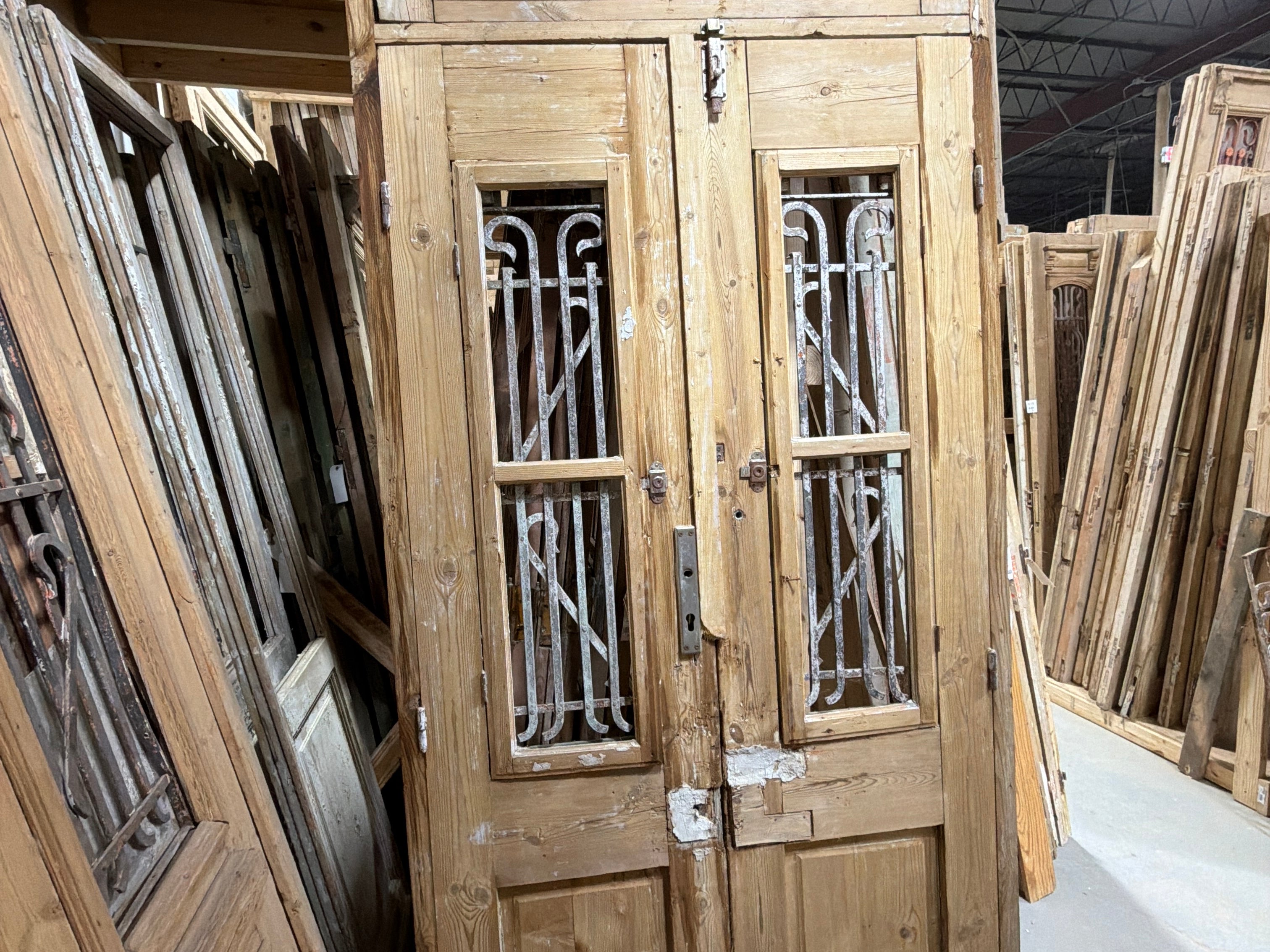 Doors with Iron 46in x 120in x 1.75in #1225 - Saltaire Antiques