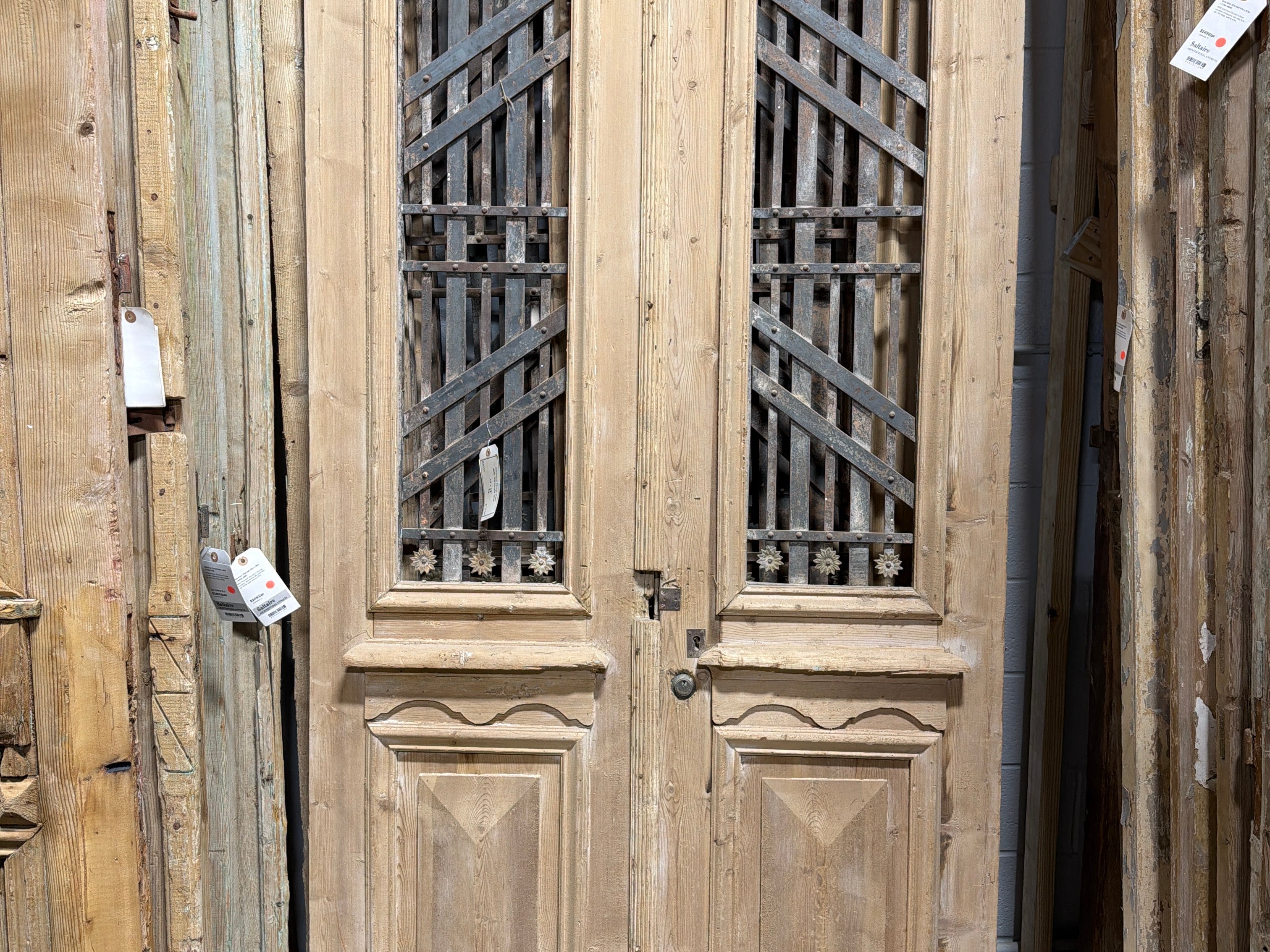 Doors with Iron 44in x 94in x 1.75in #1247 - Saltaire Antiques