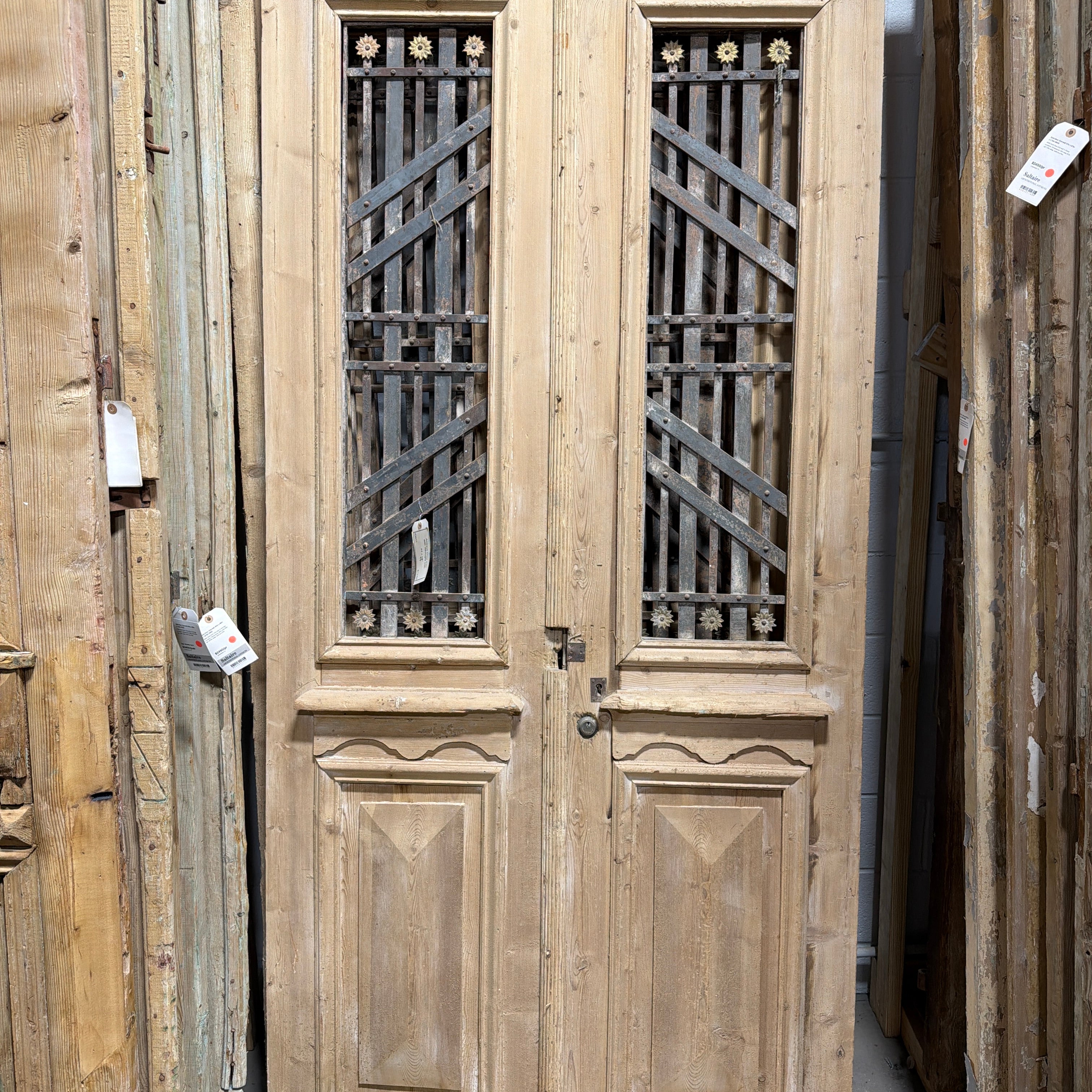 Doors with Iron 44in x 94in x 1.75in #1247 - Saltaire Antiques