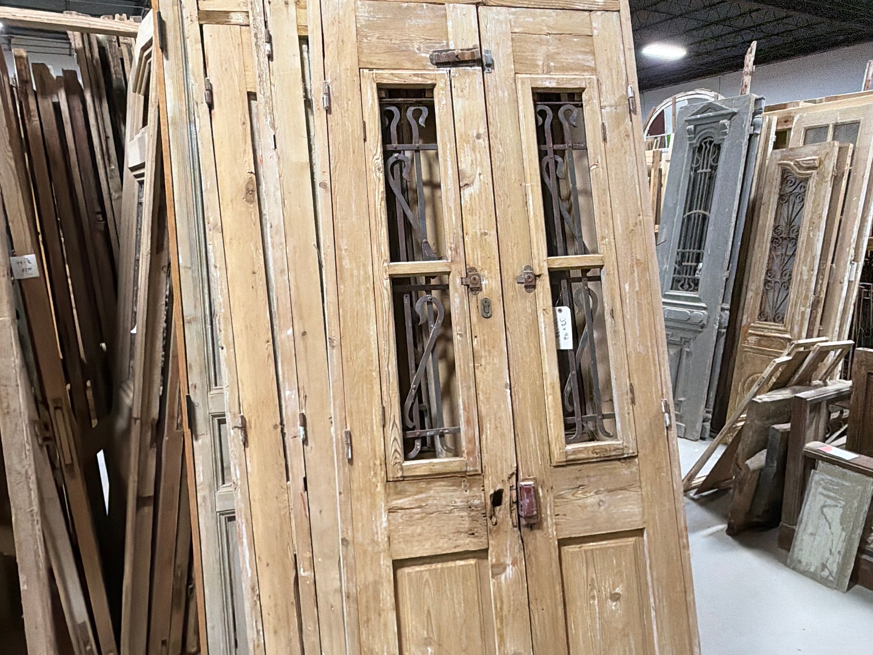 Doors with Iron 37.5in x 121in x 1.75in #1228 - Saltaire Antiques