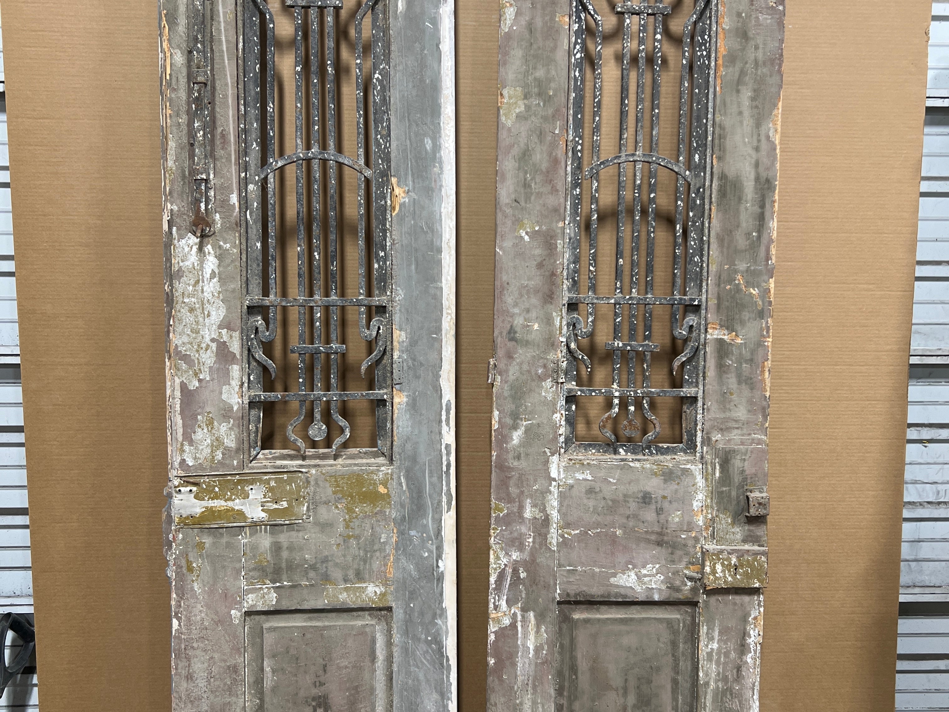 Doors with Iron 48in x 101in x 1.75in #1018 - Saltaire Antiques