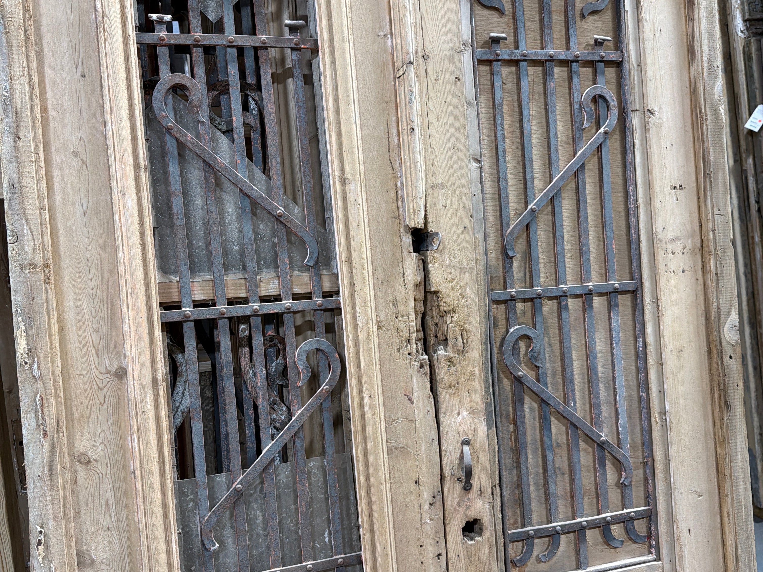 Doors with Iron 46in x 123in x 1.75in #1226 - Saltaire Antiques