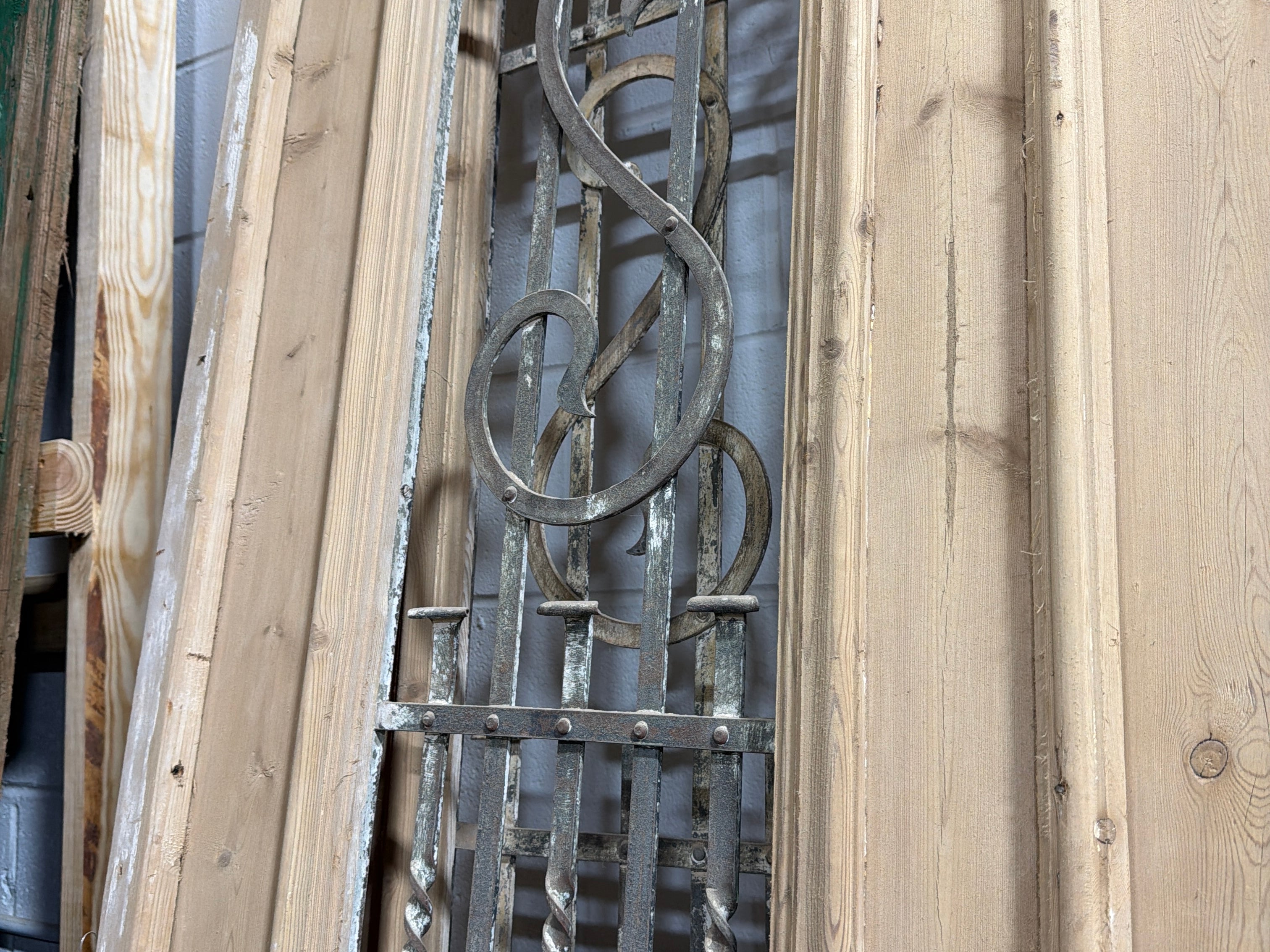 Doors with Iron 43in x 100in x 1.75in #1216 - Saltaire Antiques