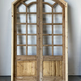 Arched Doors with Lites 56.5in x 94.5in x 1.75in #815 - Saltaire Antiques