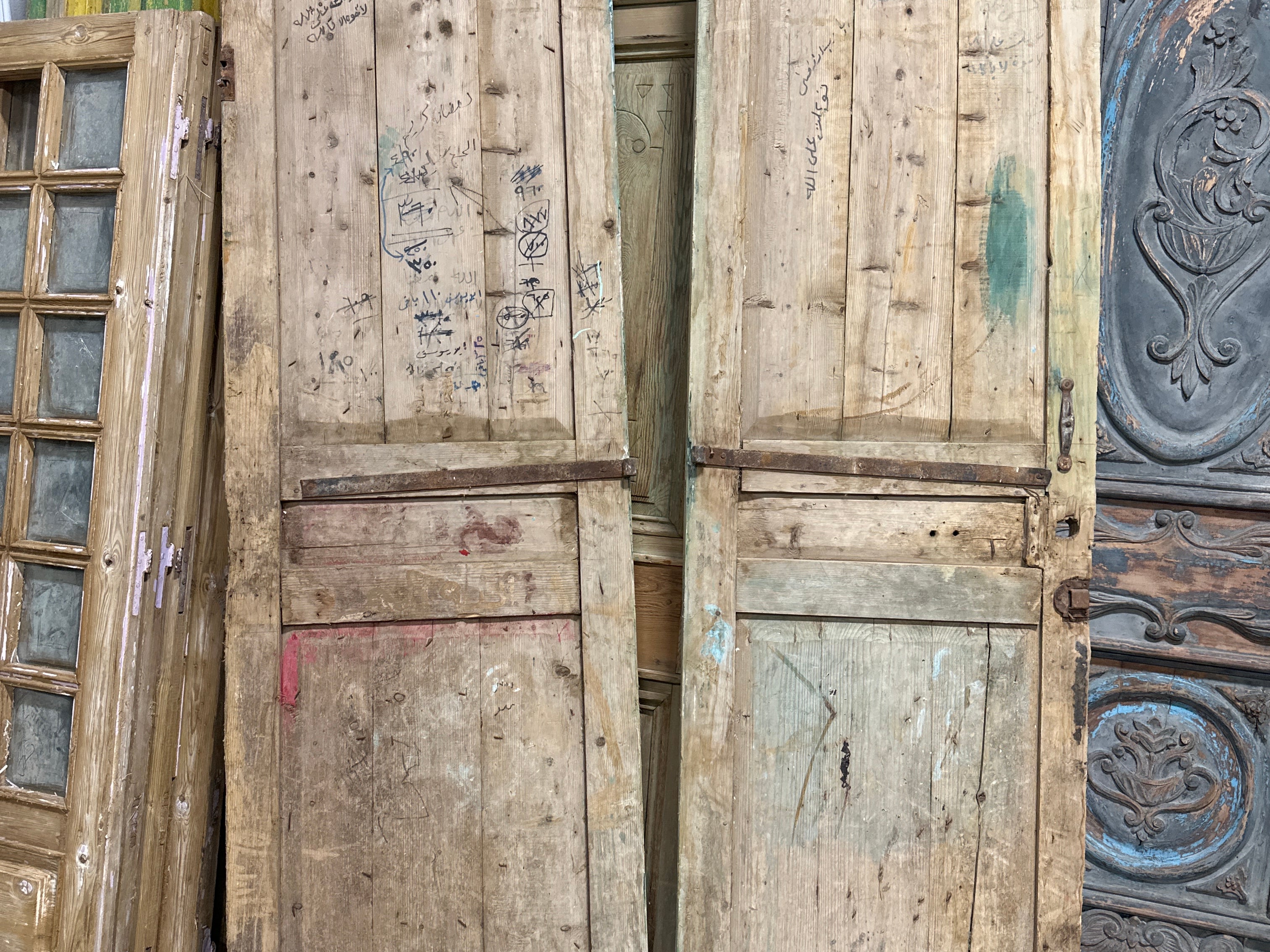 Solid Door (Carved) 60in x 105in x 1.75in #1124 - Saltaire Antiques