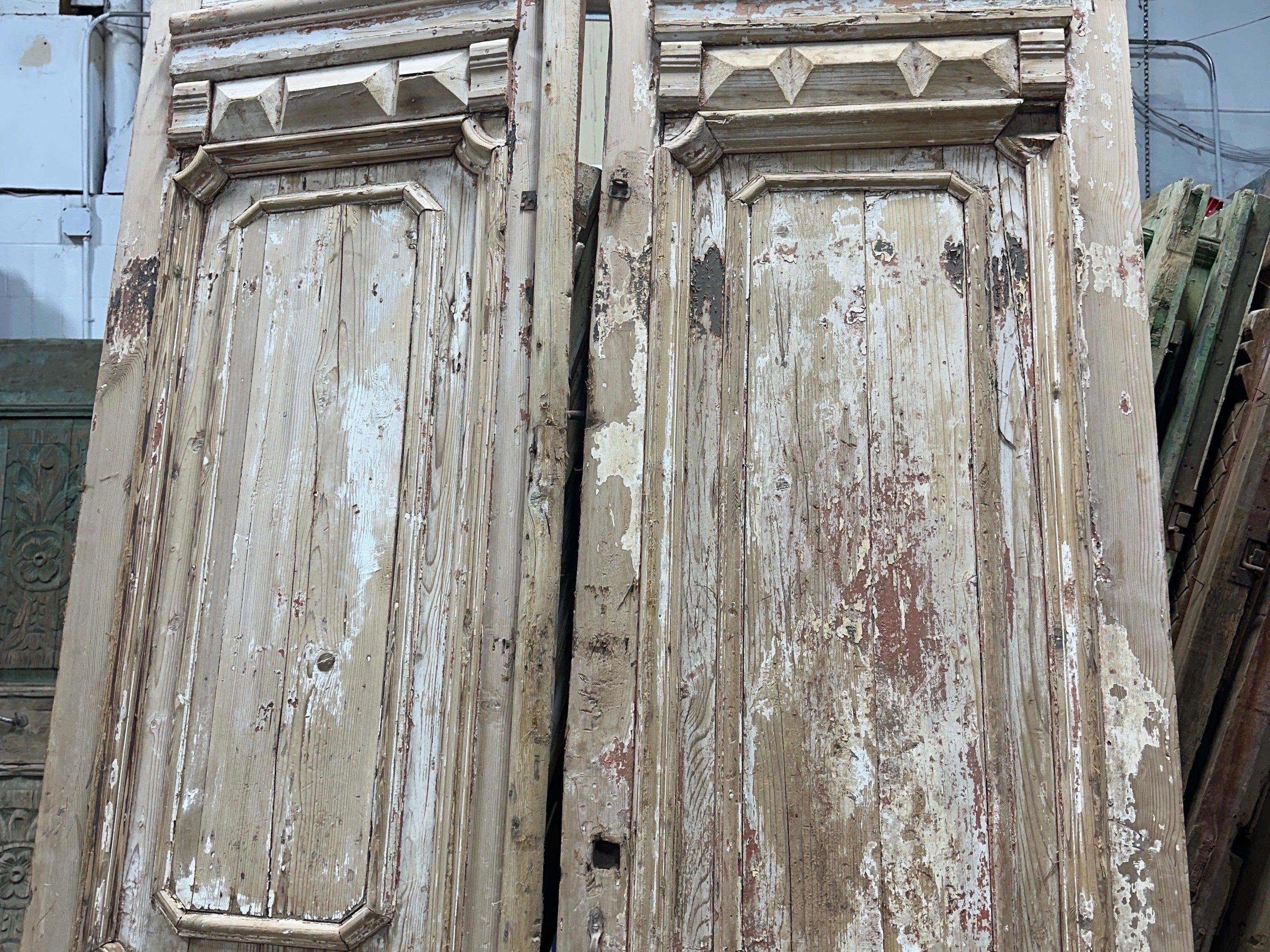 Solid Door (Carved) 57in x 105in x 2in #1089 - Saltaire Antiques
