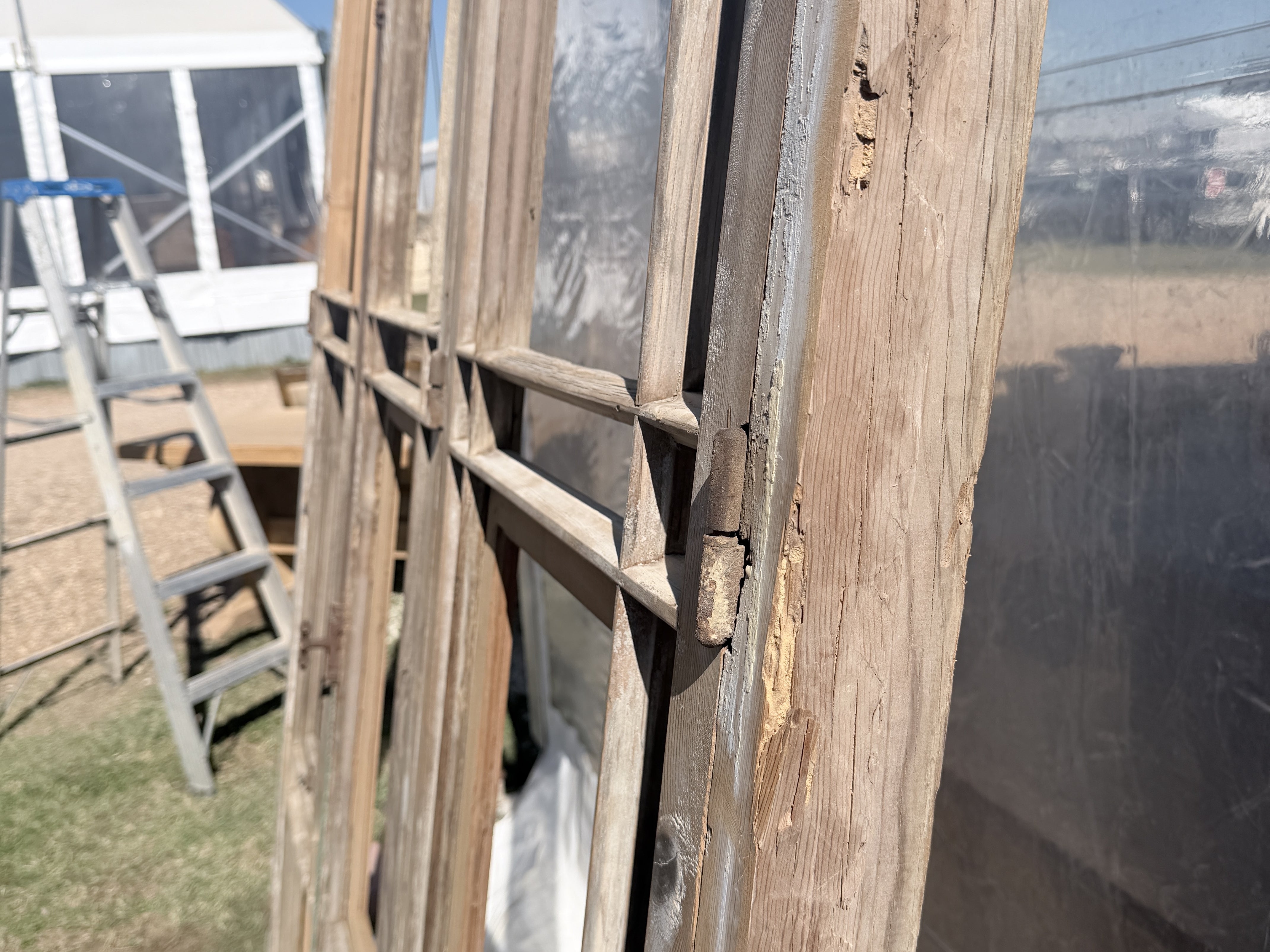 Antique Windows - 78" W x 153" H x 3" D (#1770) - Saltaire Antiques
