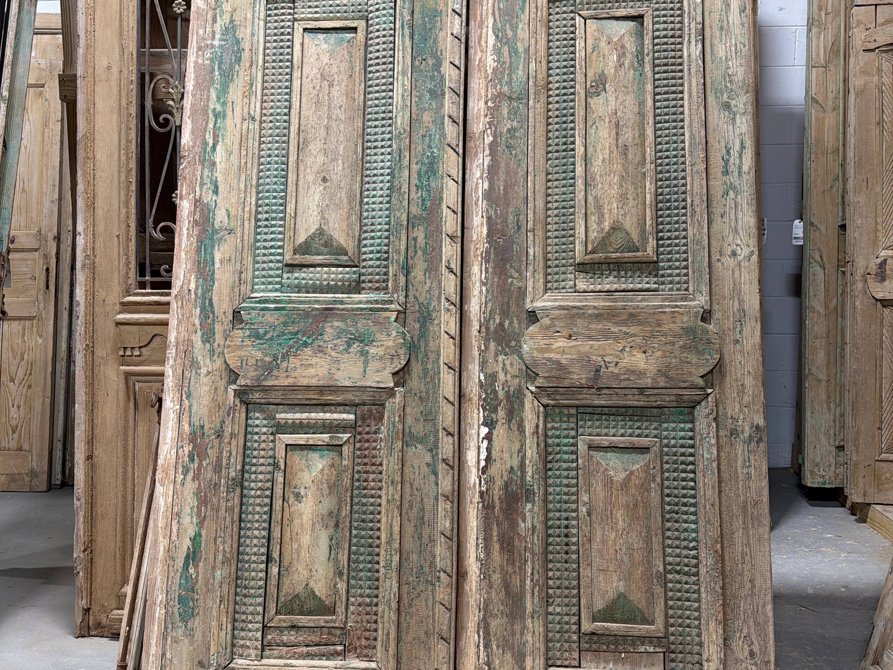 Solid Door (Carved) 58in x 88.5in x 1.75in #1244 - Saltaire Antiques