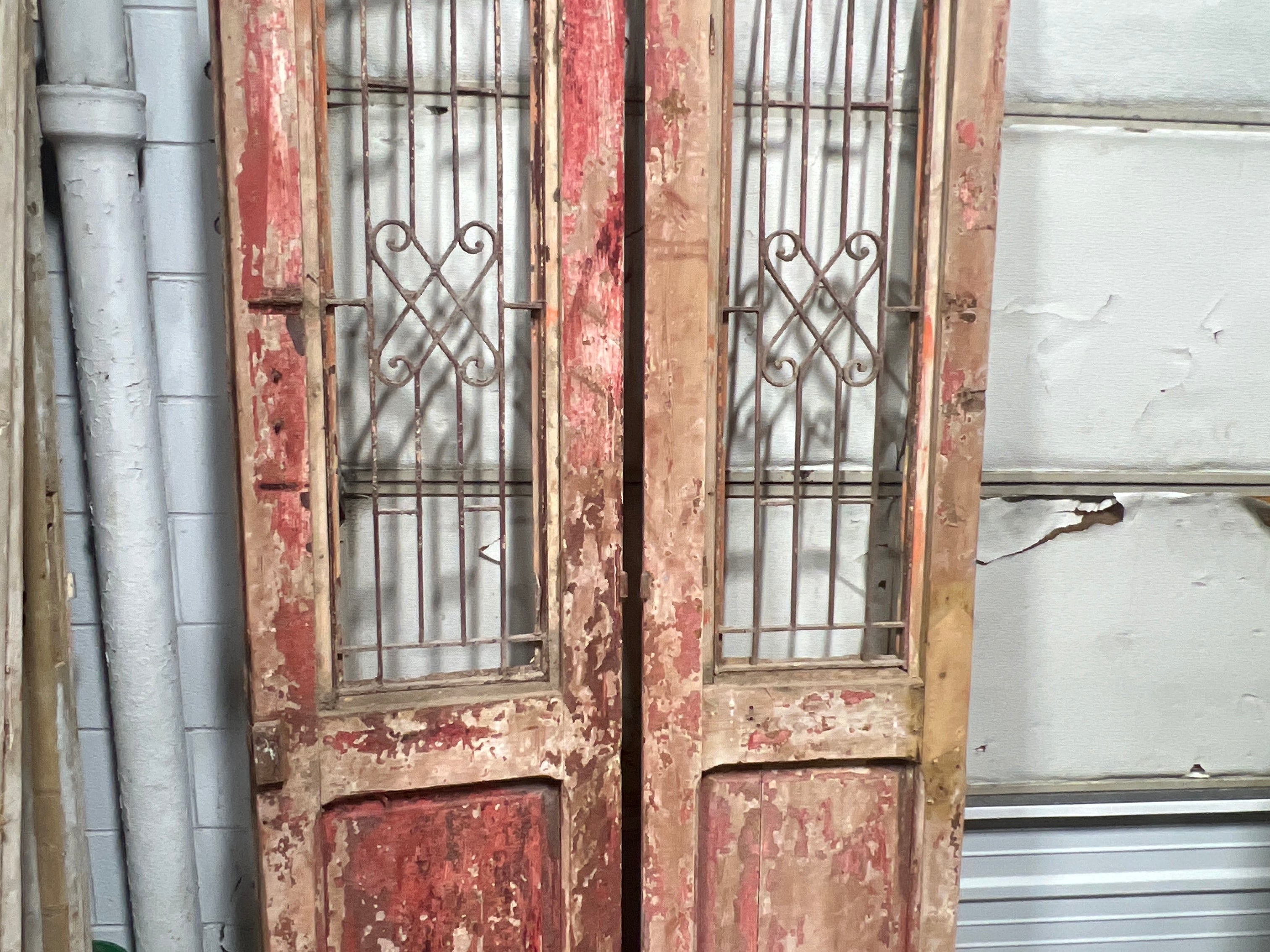 Doors with Iron 43in x 92in x 1.75in #1068 - Saltaire Antiques