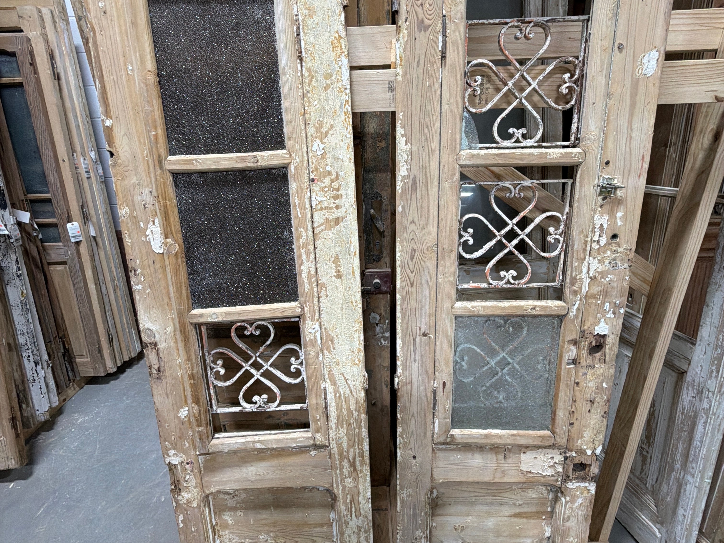 Doors with Iron 44in x 85in x 1.875in #1242 - Saltaire Antiques