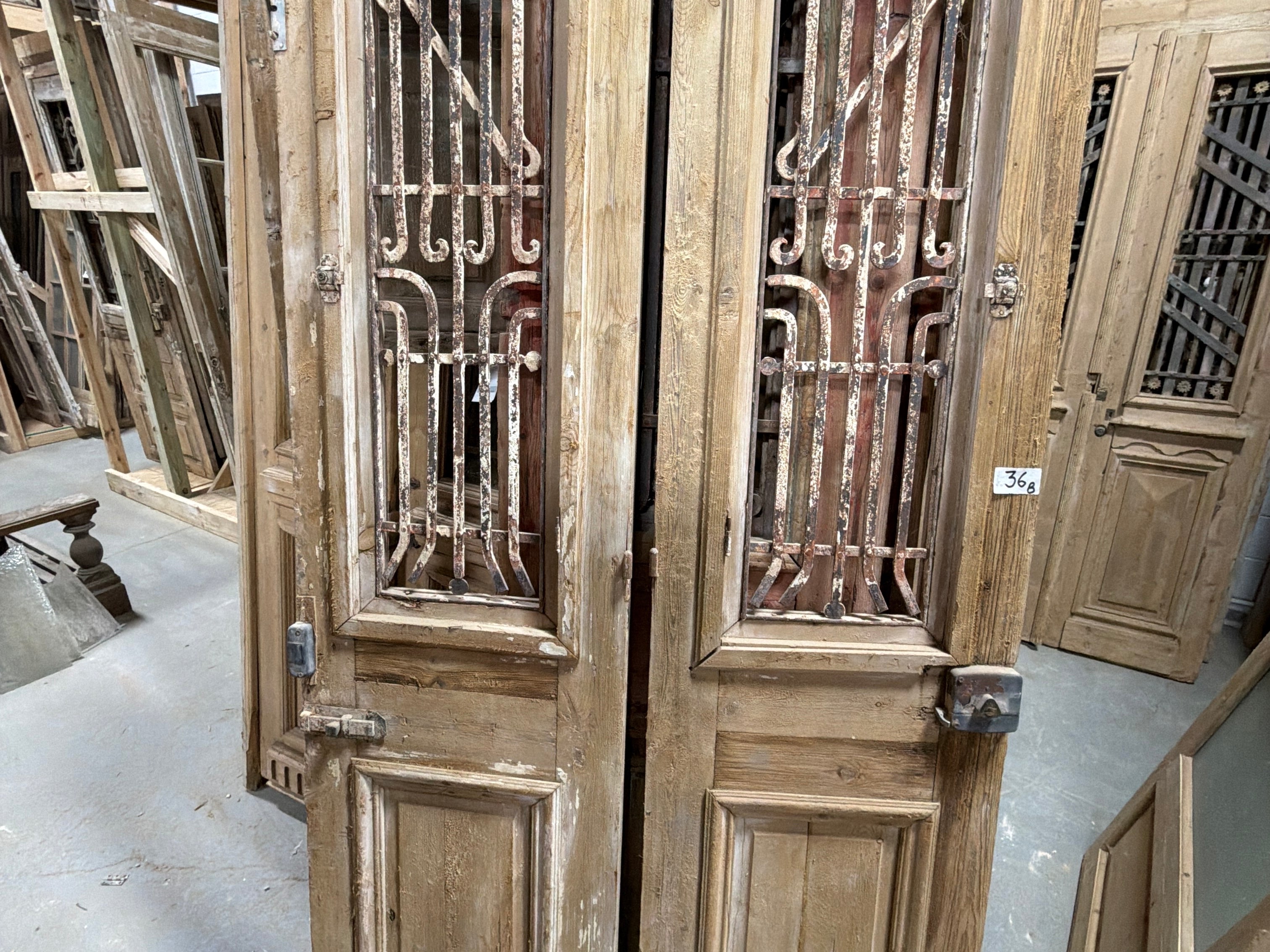 Doors with Iron 44in x 95in x 1.75in #1251 - Saltaire Antiques