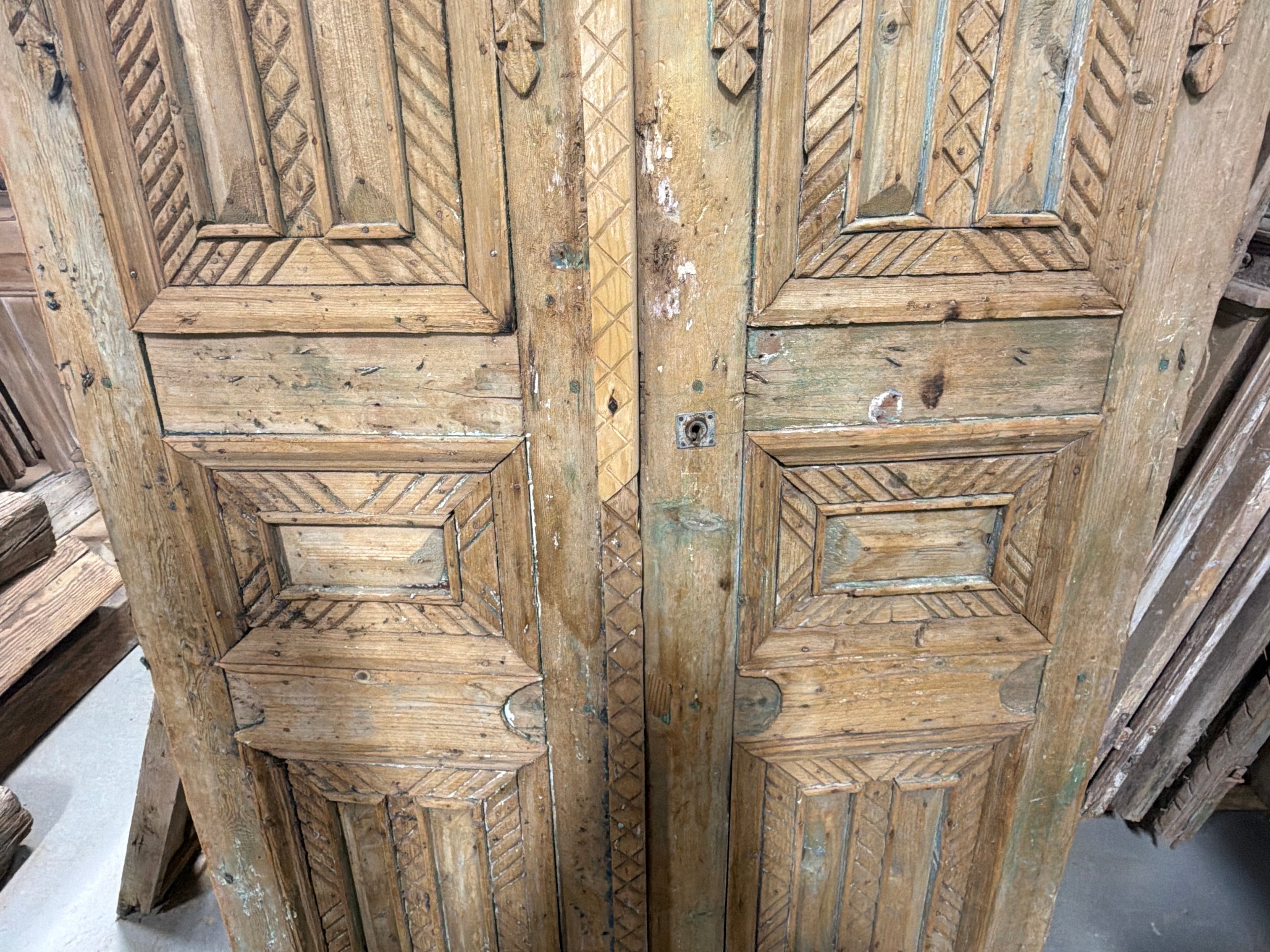 Solid Door (Carved) 50in x 94.5in x 1.75in #1211 - Saltaire Antiques