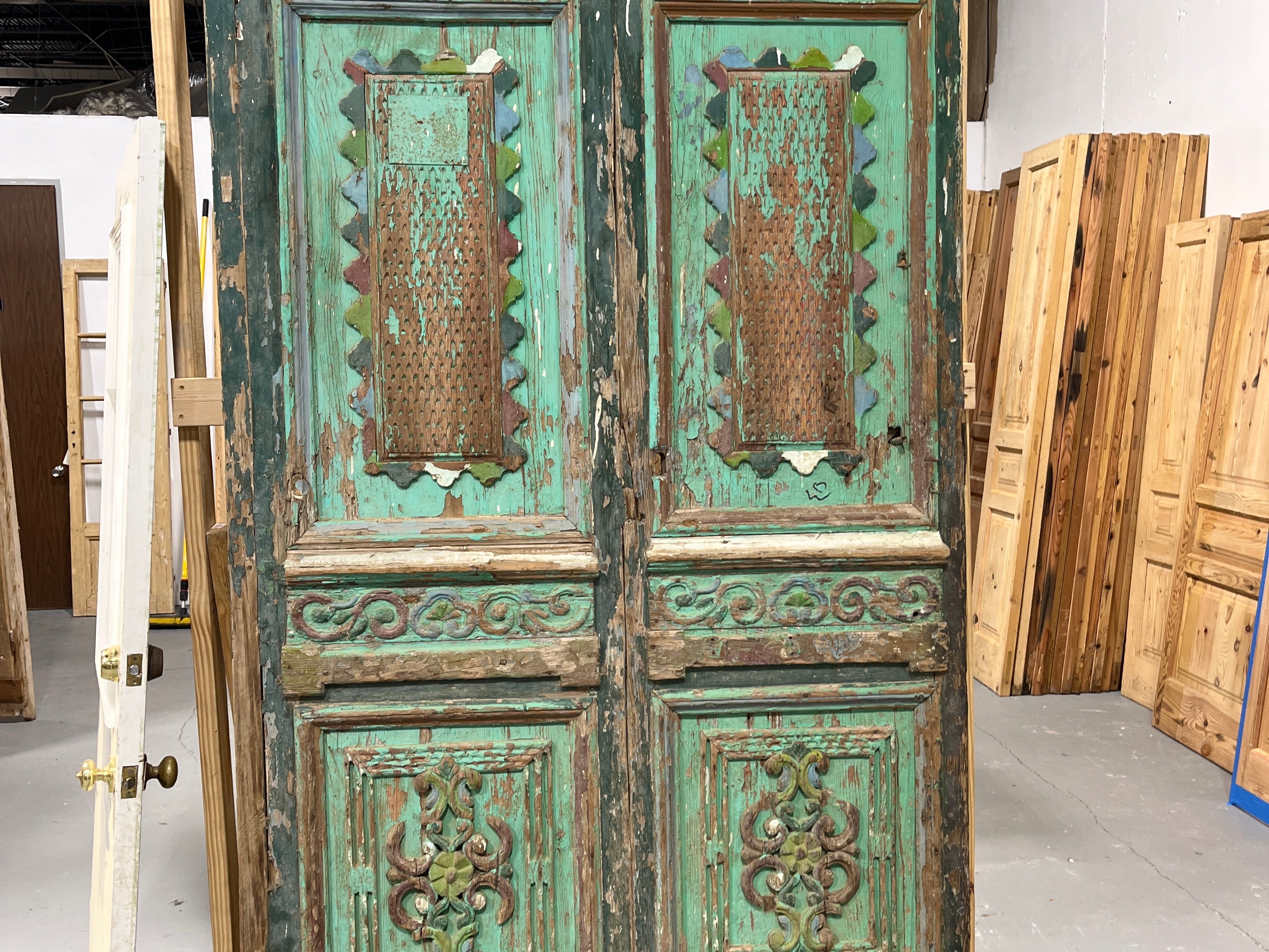 Solid Door (Carved) 52in x 104in x 3in #677 - Saltaire Antiques