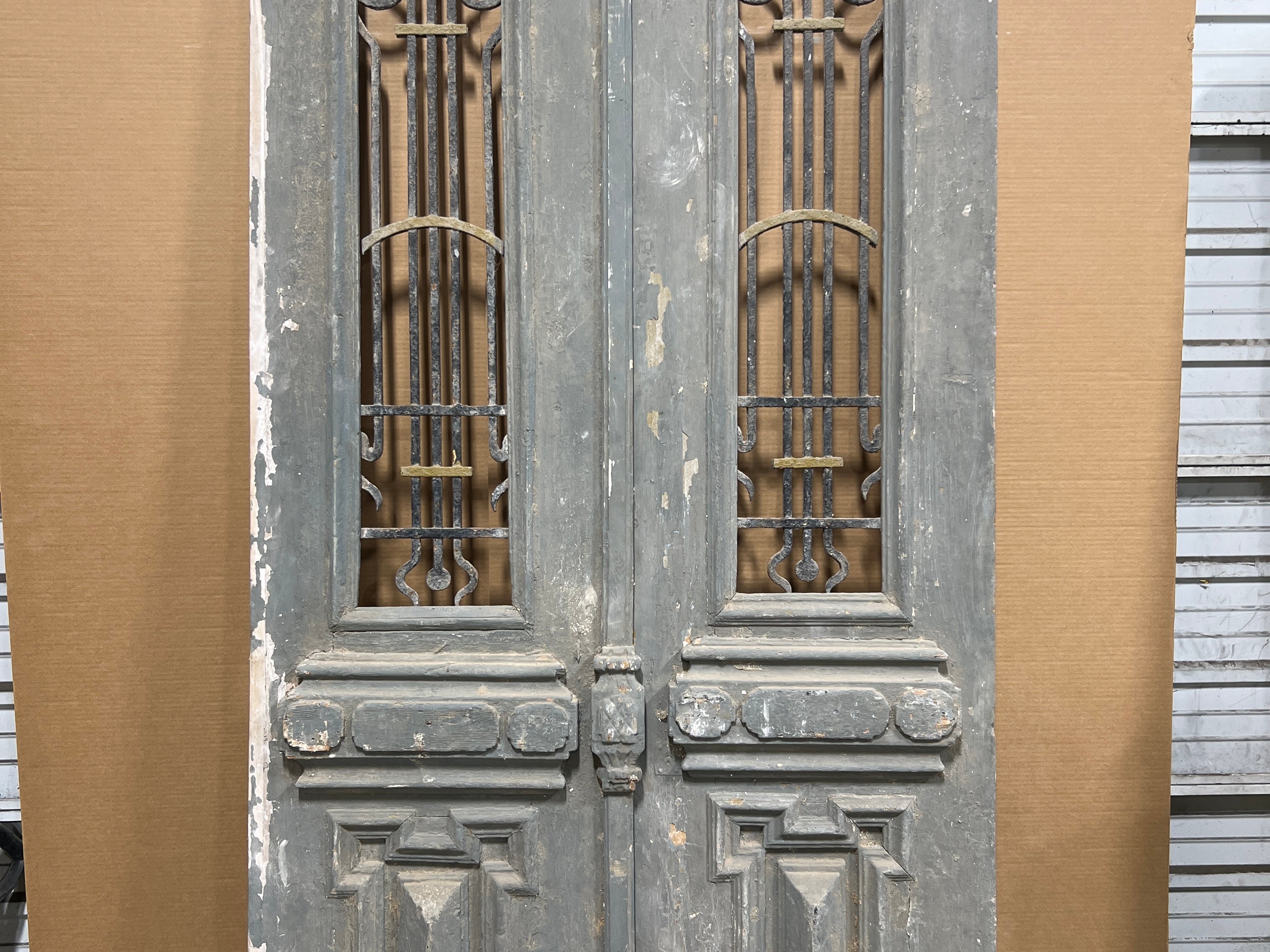 Doors with Iron 48in x 101in x 1.75in #1018 - Saltaire Antiques