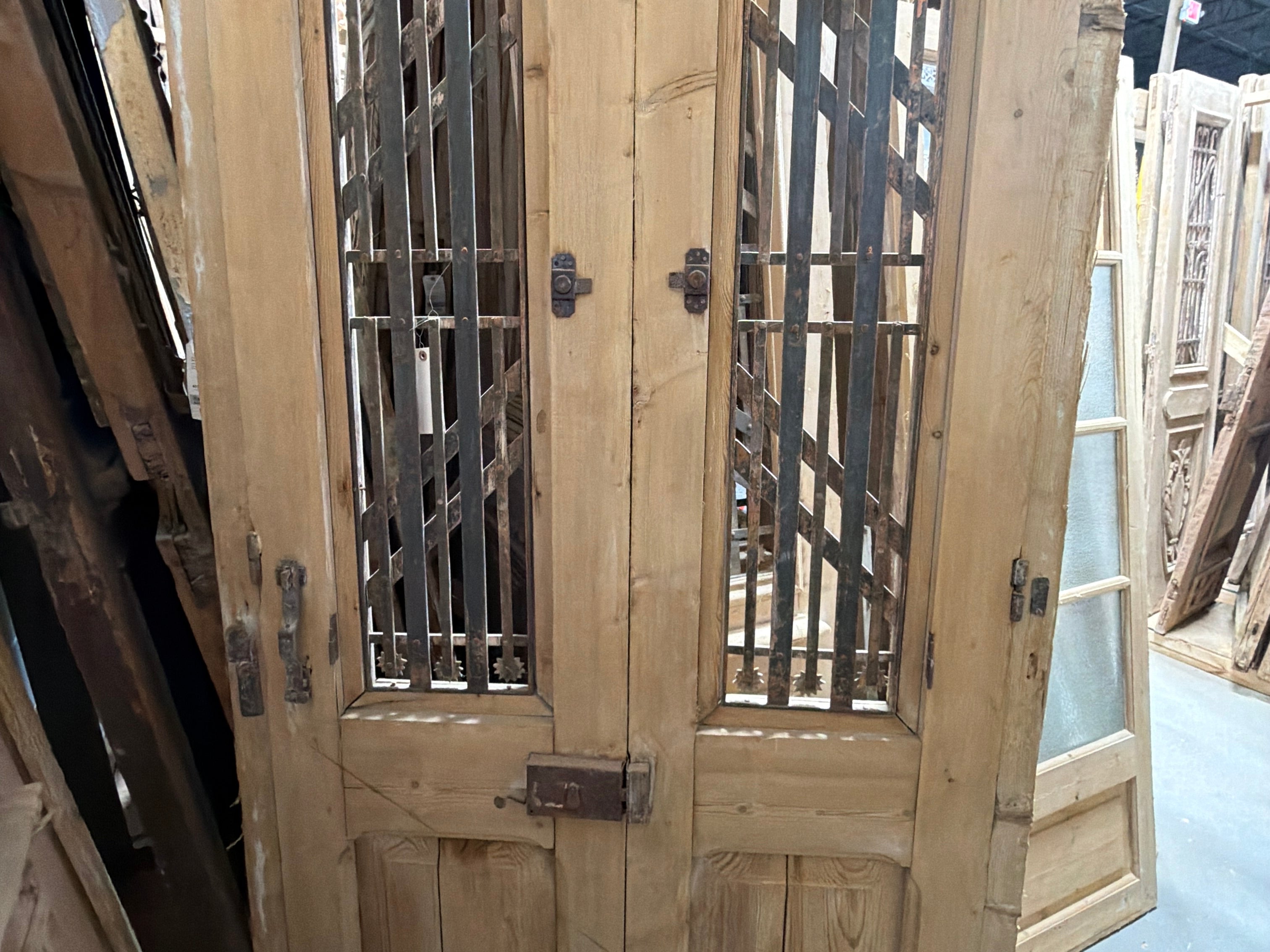 Doors with Iron 42in x 94in x 1.75in #1249 - Saltaire Antiques